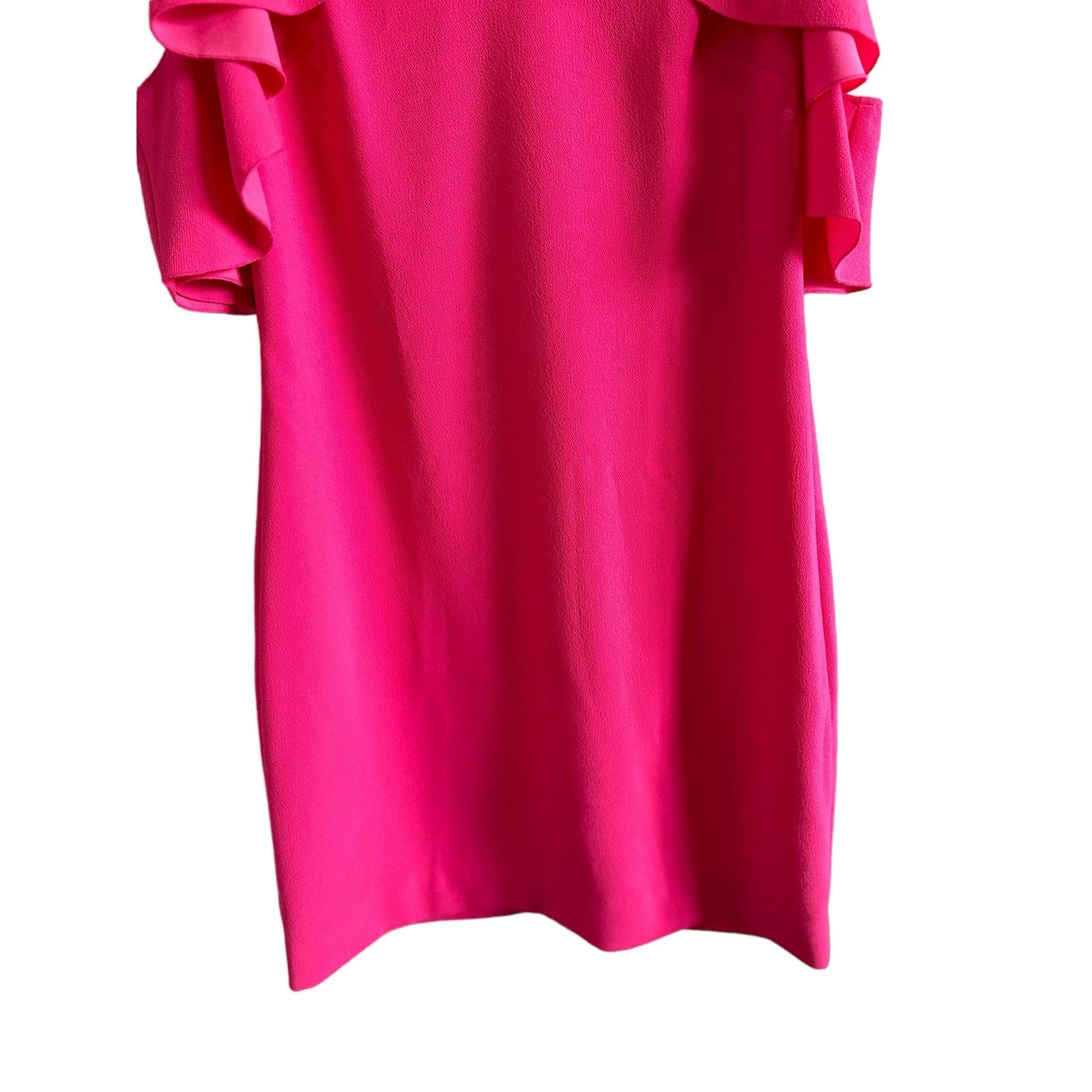Trina Turk Trina Turk 2 Bright Pink Mini Off Shoulder Formal Dress Size XS / US 0-2 / IT 36-38 - 5 Thumbnail