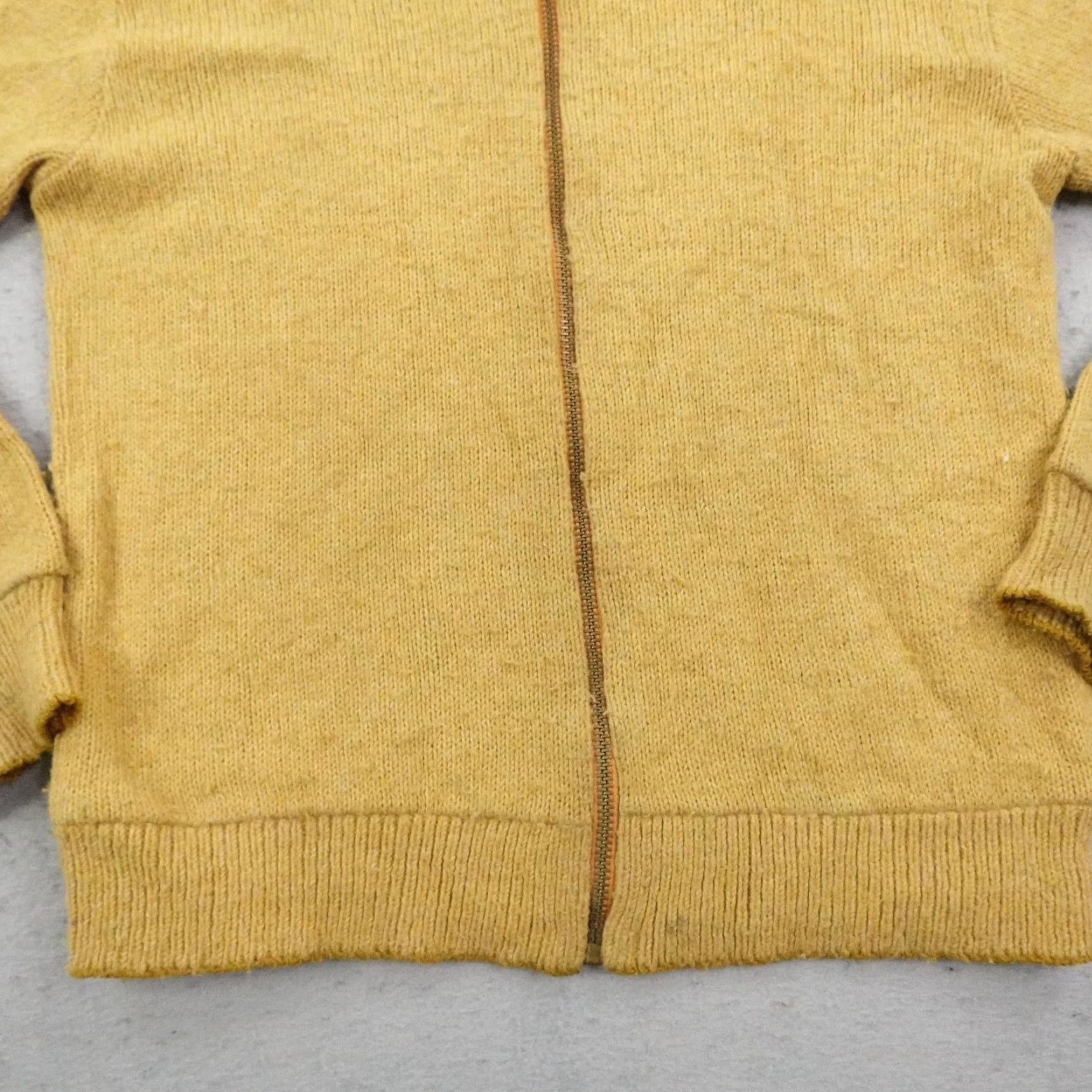 Vintage VINTAGE Campus Sweater Mens Medium Mustard Yellow Zip Up Mock Neck Cardigan 70s Size US M / EU 48-50 / 2 - 3 Thumbnail