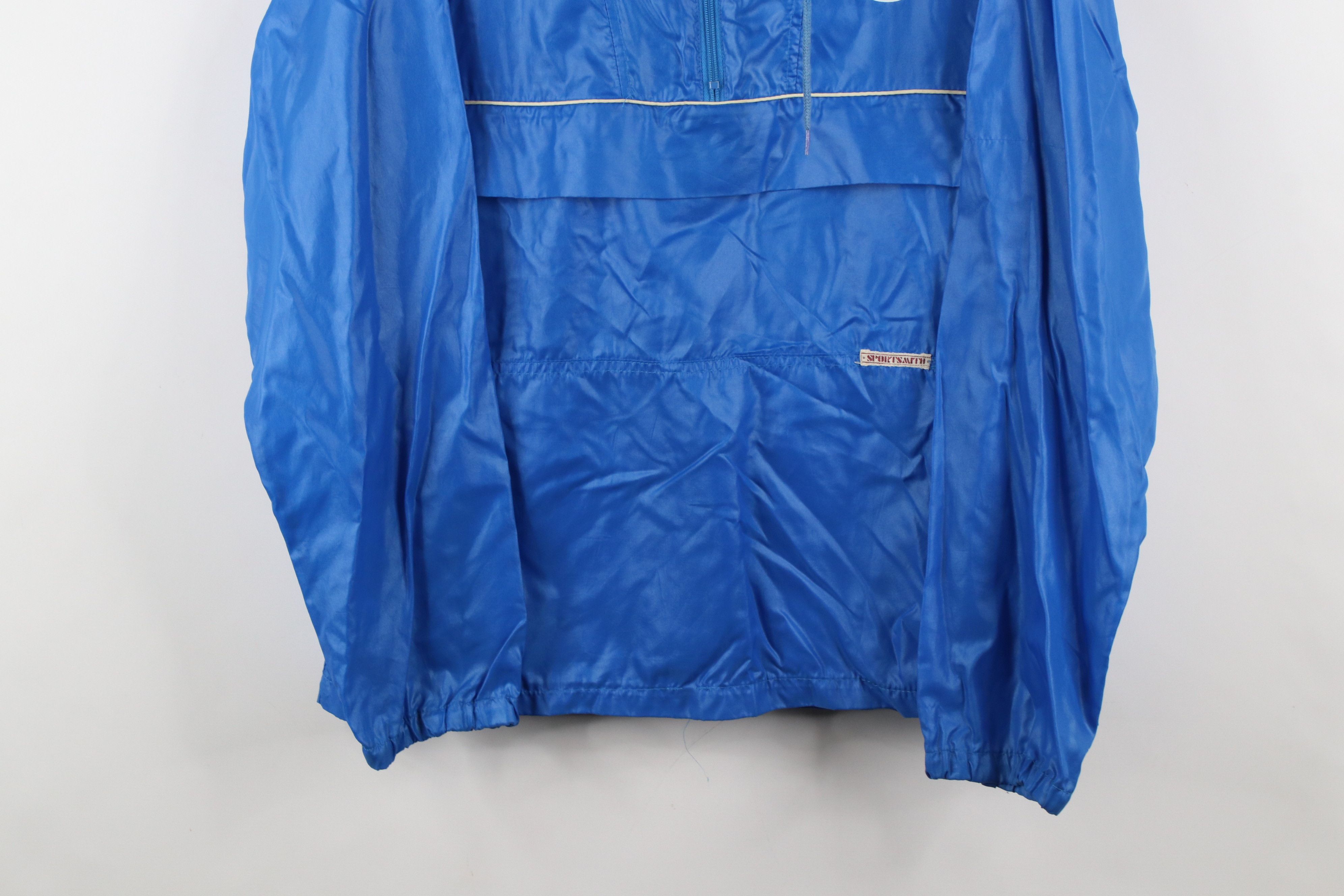 Vintage Vintage 70s 80s Streetwear Mills Packable Anorak Jacket Blue Size US M / EU 48-50 / 2 - 3 Thumbnail