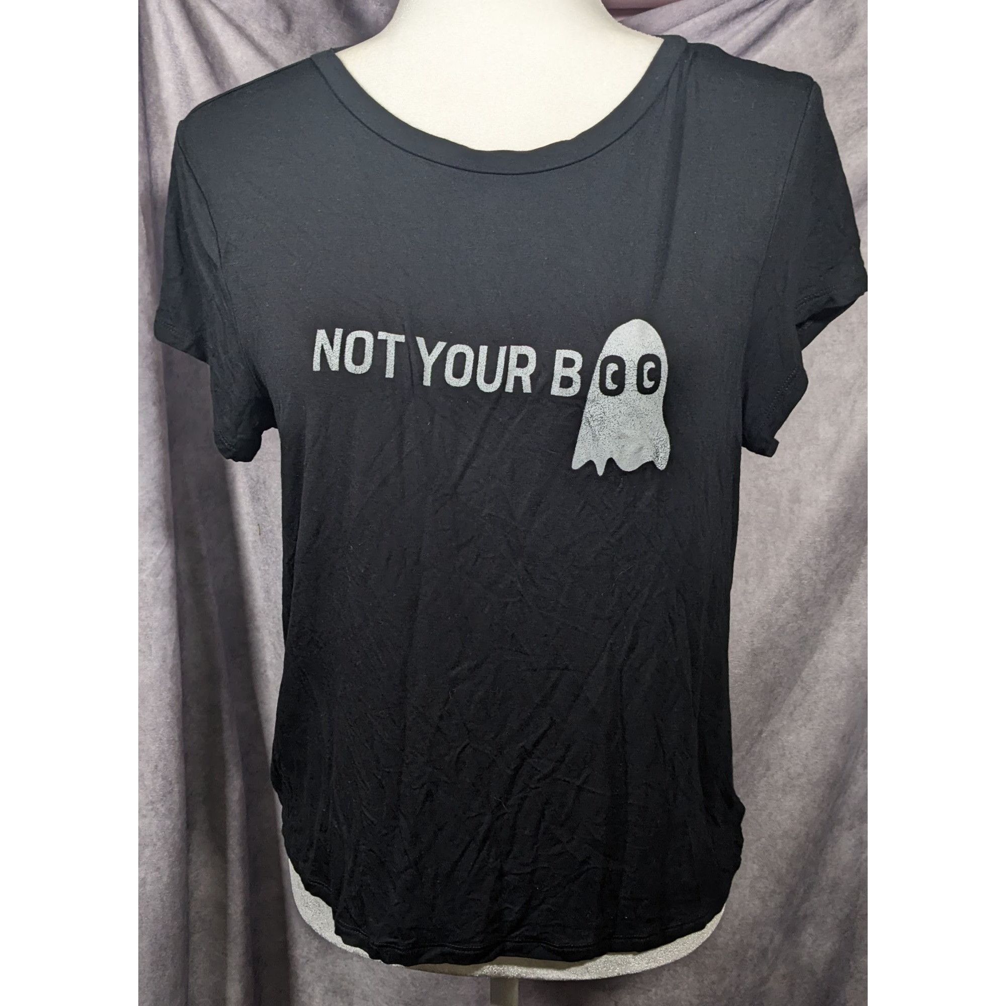 American Eagle Outfitters AEO Gothic Halloween Not Your Boo Ghost Shirt Size Large Size L / US 10 / IT 46 - 4 Thumbnail