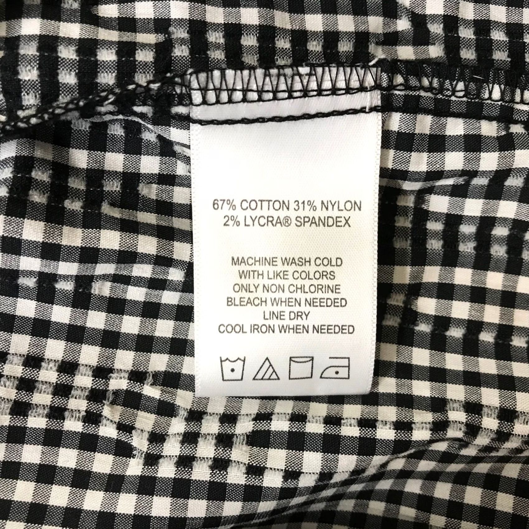 Vintage Foxcroft Shirt Dress Sz 6 Black White Gingham Button Front Collared Long Sleeve Size M / US 6-8 / IT 42-44 - 8 Thumbnail