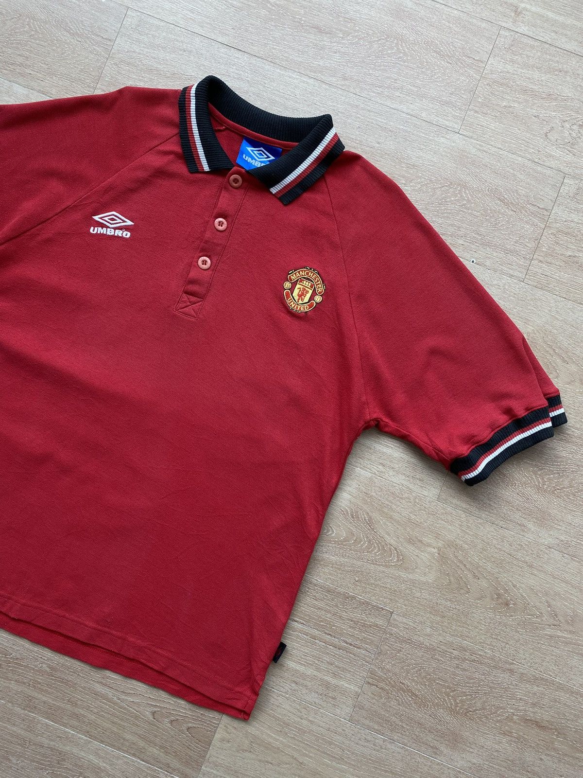 Umbro Rare 1997/98 Umbro Manchester United Polo Shirt🔥 Size US L / EU 52-54 / 3 - 3 Thumbnail