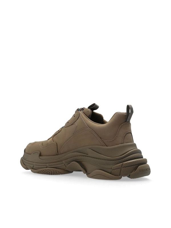 Balenciaga o1srvl11e0326 Triple S Sport Nylon Sneakers in Brown Size US 9 / EU 42 - 3 Thumbnail