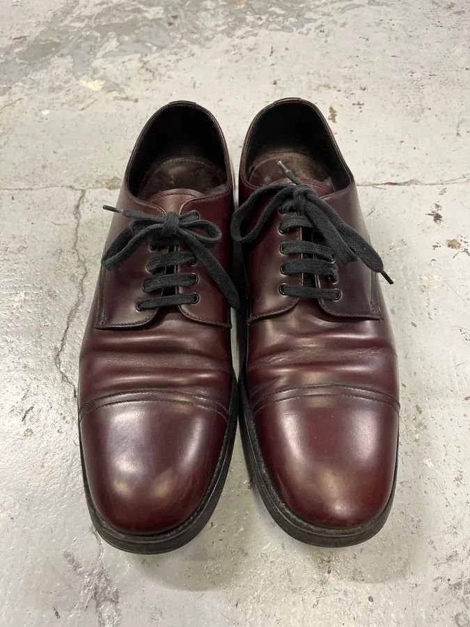 Prada 2000s Prada Burgundy Leather Loafers Size US 11 / EU 44 - 5 Thumbnail