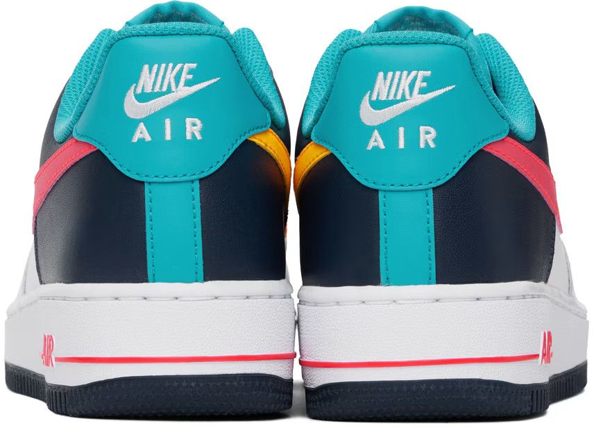 Nike Nike White & Blue Air Force 1 '07 Sneakers Size US 11.5 / EU 44-45 - 3 Thumbnail