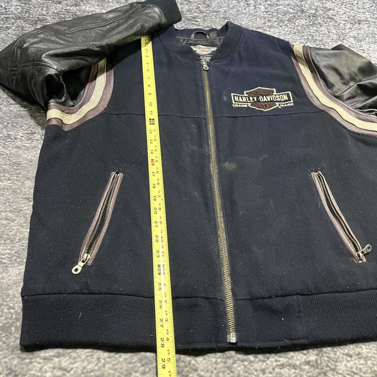 Harley Davidson VINTAGE HARLEY DAVIDSON GRUNGE LEATHER BOMBER VARSITY JACKET Size US XL / EU 56 / 4 - 13 Thumbnail