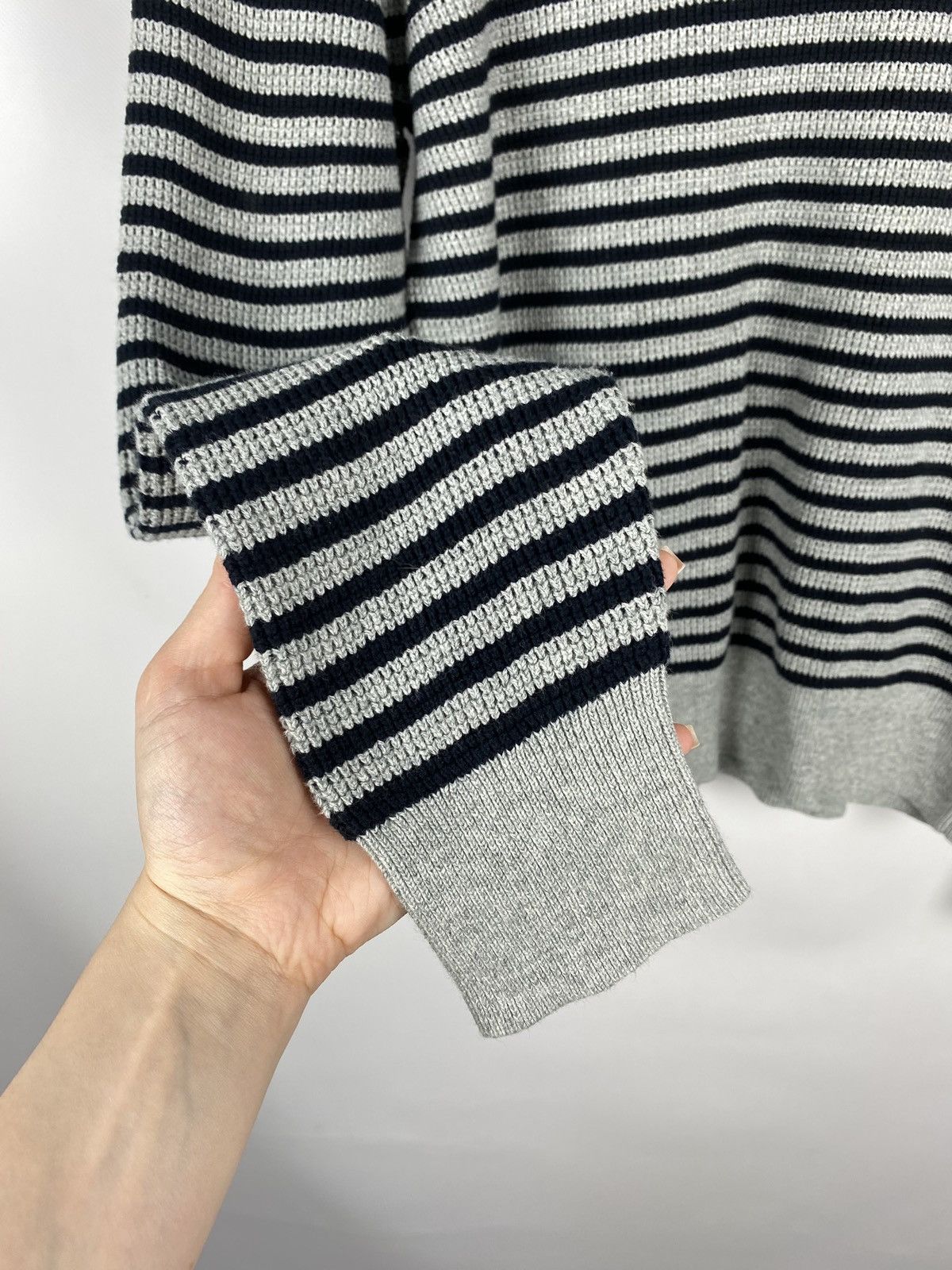 Allsaints × Japanese Brand Allsaints Trias Breton Crew Neck striped sweater pullover Size US L / EU 52-54 / 3 - 10 Thumbnail