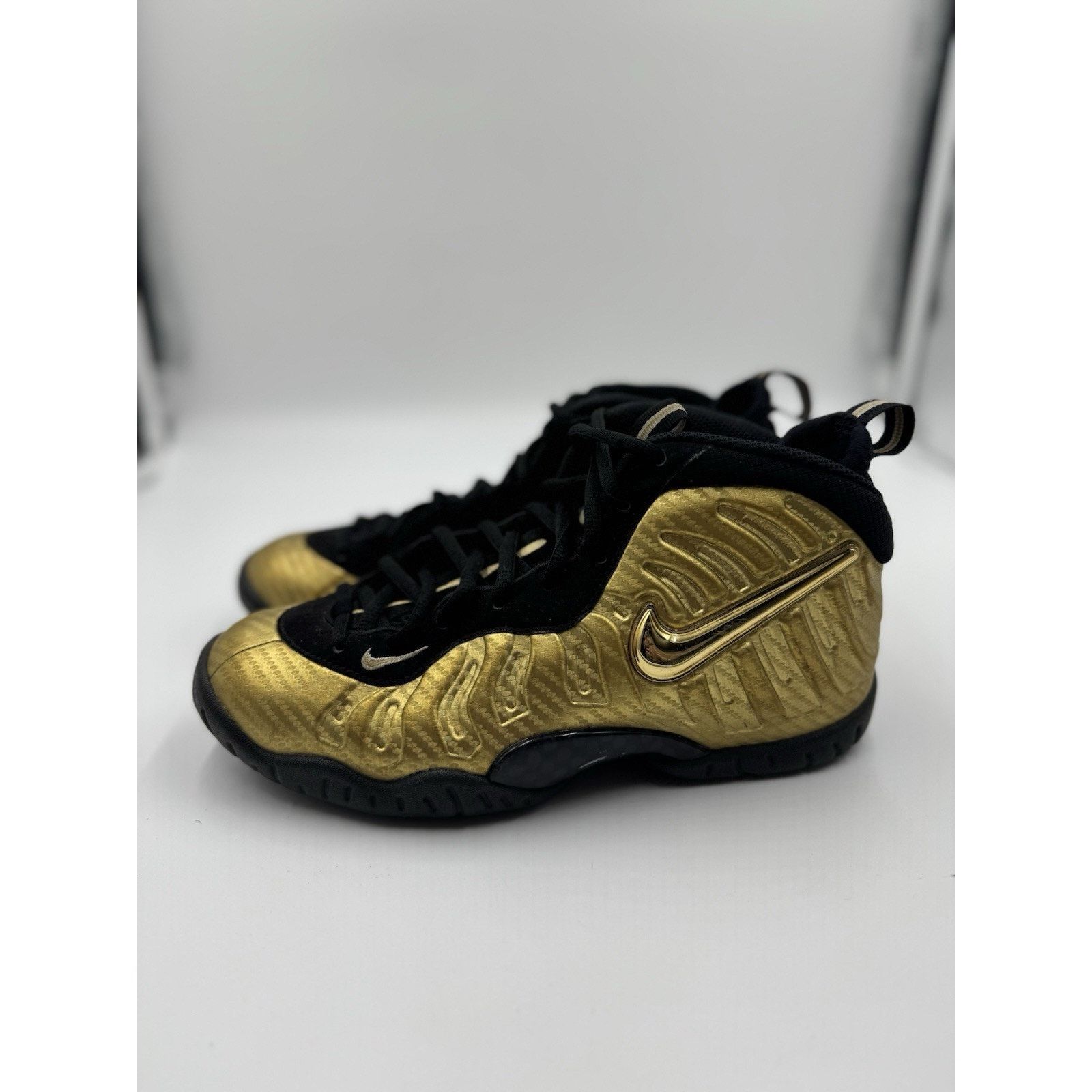 Nike Size 5.5 (GS) - Nike Little Posite Pro Mid Metallic Gold Size US 5.5 / IT 35.5 - 2 Thumbnail