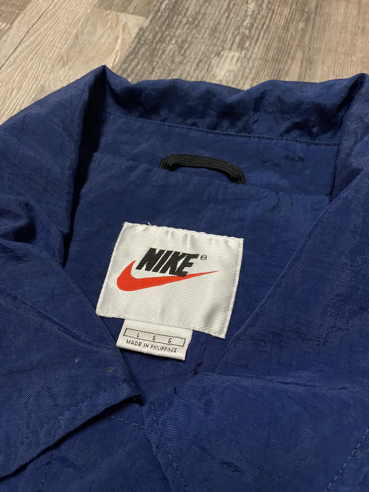 Nike × Vintage 90’s Vintage Nike Windbreaker Zip Up Jacket Size US XL / EU 56 / 4 - 4 Thumbnail