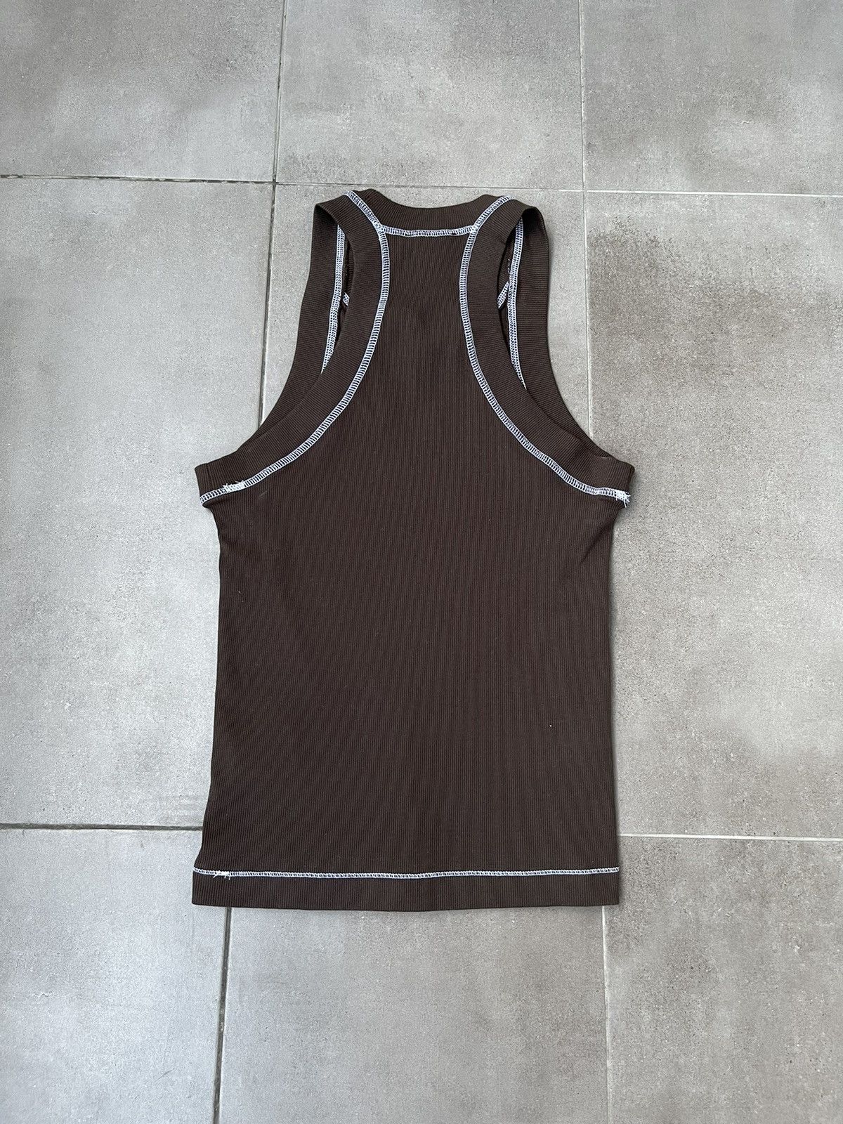 Saul Nash !DS! SS23 Saul Nash Brown Overlock Stitch Tank Top Size US S / EU 44-46 / 1 - 12 Thumbnail