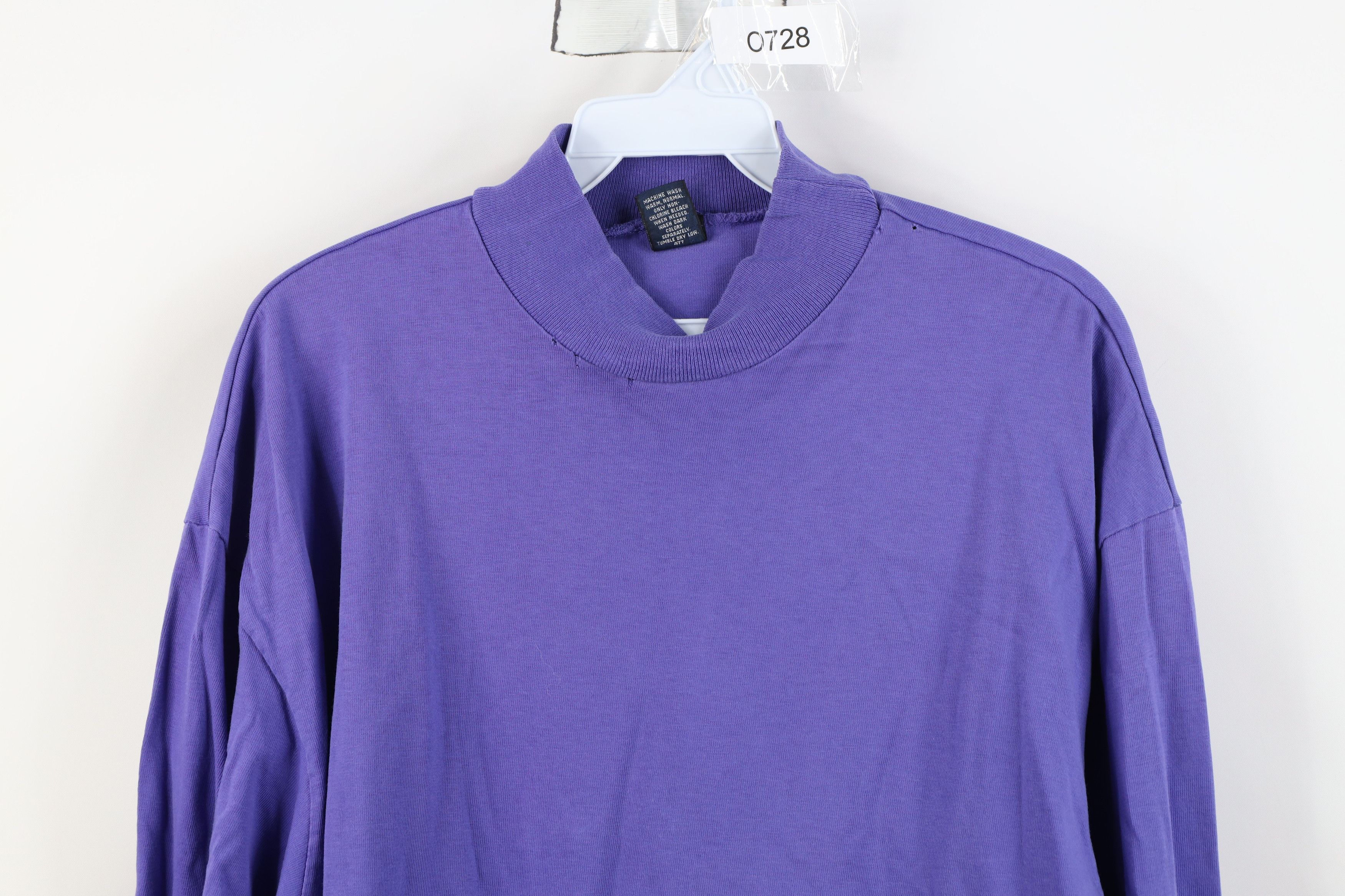 Lands' End Vintage 90s Lands End Mock Neck Long Sleeve T-Shirt USA Size US L / EU 52-54 / 3 - 2 Thumbnail