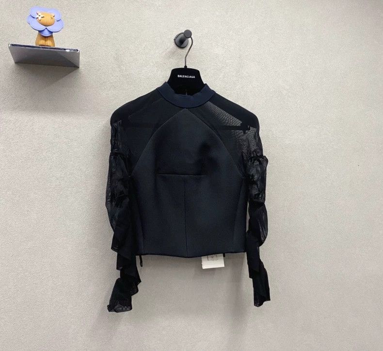 Balenciaga Balenciaga size 36 Black Short Jacket Size S / US 4 / IT 40 - 3 Thumbnail