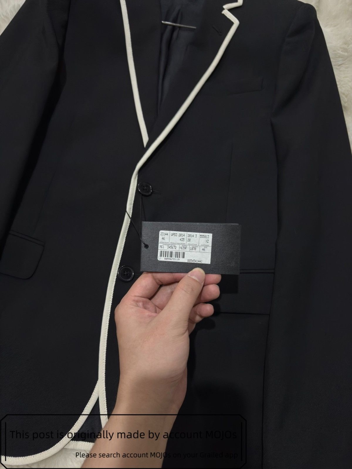 Saint Laurent Paris Sz 46 Saint Laurent Paris White Edge Black Blazer mojos1715 Size US S / EU 44-46 / 1 - 3 Thumbnail