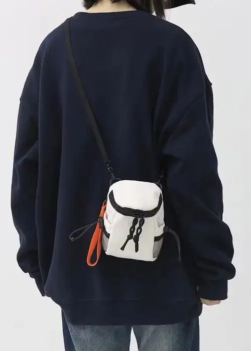 Utility Y2K Crossbody Pouch Bag Side Bag in White, Men's