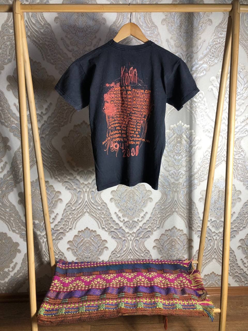 Band Tees × Vintage VERY RARE KORN BIG LOGO ROCK TOUR T-SHIRT DOUBLE PRINTED 90s Size US S / EU 44-46 / 1 - 6 Thumbnail