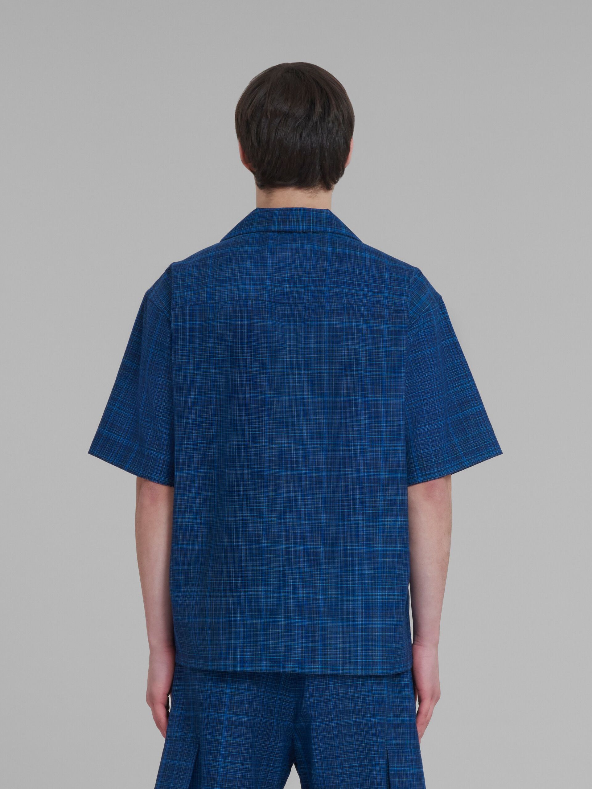 Marni o1tko10825 Plaid Shirt in Navy/Blue Size US L / EU 52-54 / 3 - 3 Thumbnail