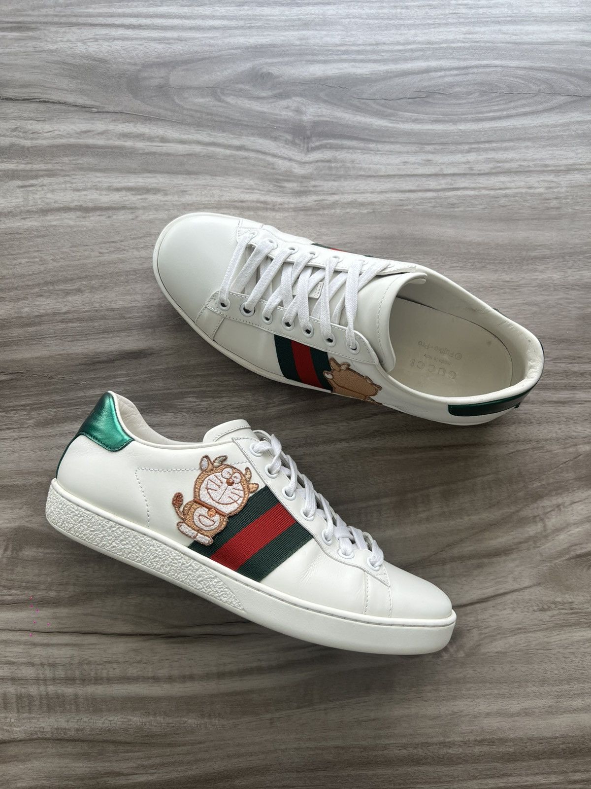 Gucci Doraemon x Gucci Ace Ivory Devil Patch Size 7 (EU 37) Womens Size US 7 / IT 37 - 1 Thumbnail