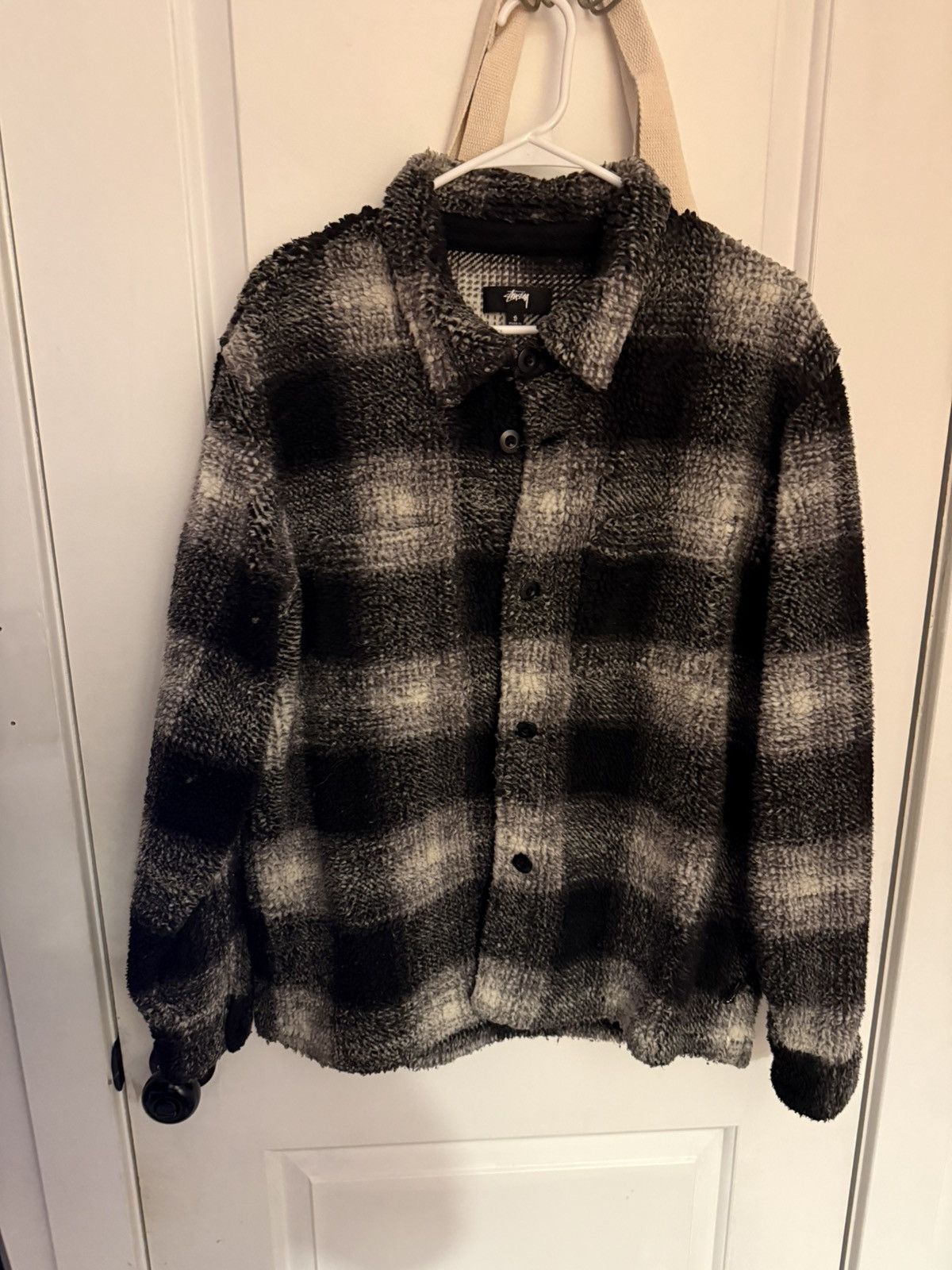 Stussy Stussy plaid sherpa shirt black Size US S / EU 44-46 / 1 - 1 Thumbnail