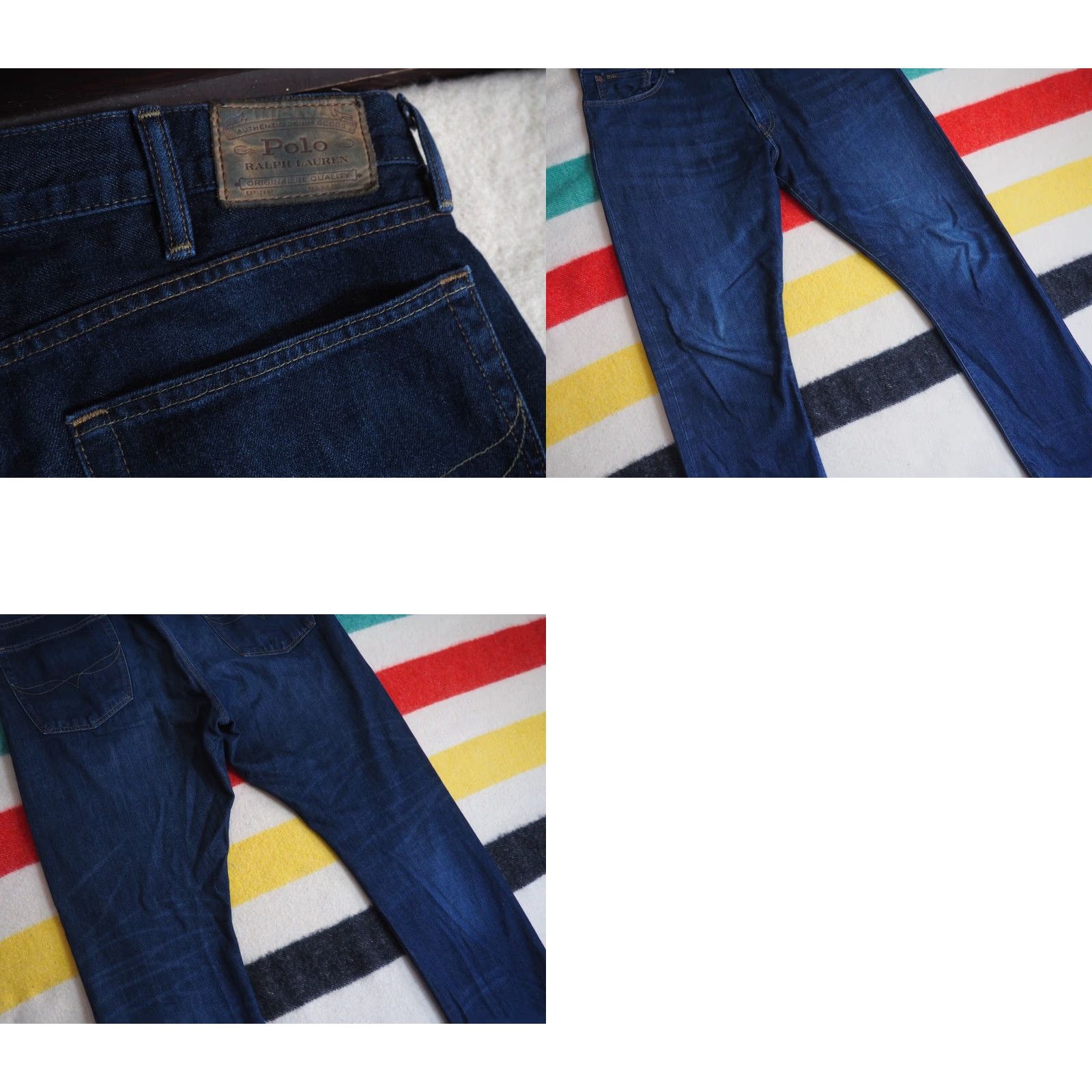 Polo Ralph Lauren VTG Polo Ralph Lauren Hampton Relax Straight Jeans 40x32 Dark Wash Blue Denim Cotton Logo Men Regular Jeans Size US L / EU 52-54 / 3 - 8 Thumbnail