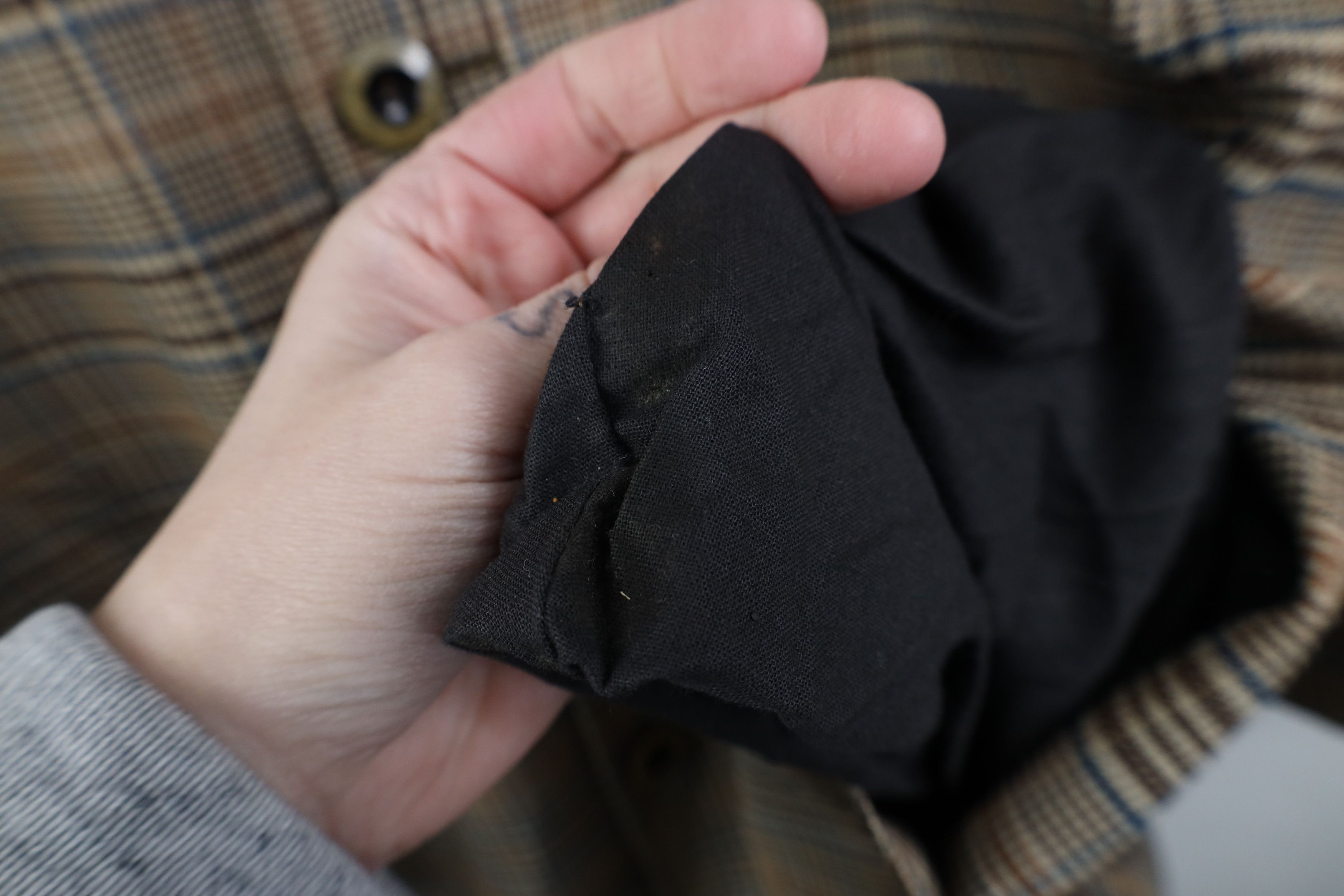 Vintage Vintage 60s 70s Streetwear Houndstooth Plaid Trench Coat USA Size US XXL / EU 58 / 5 - 7 Thumbnail