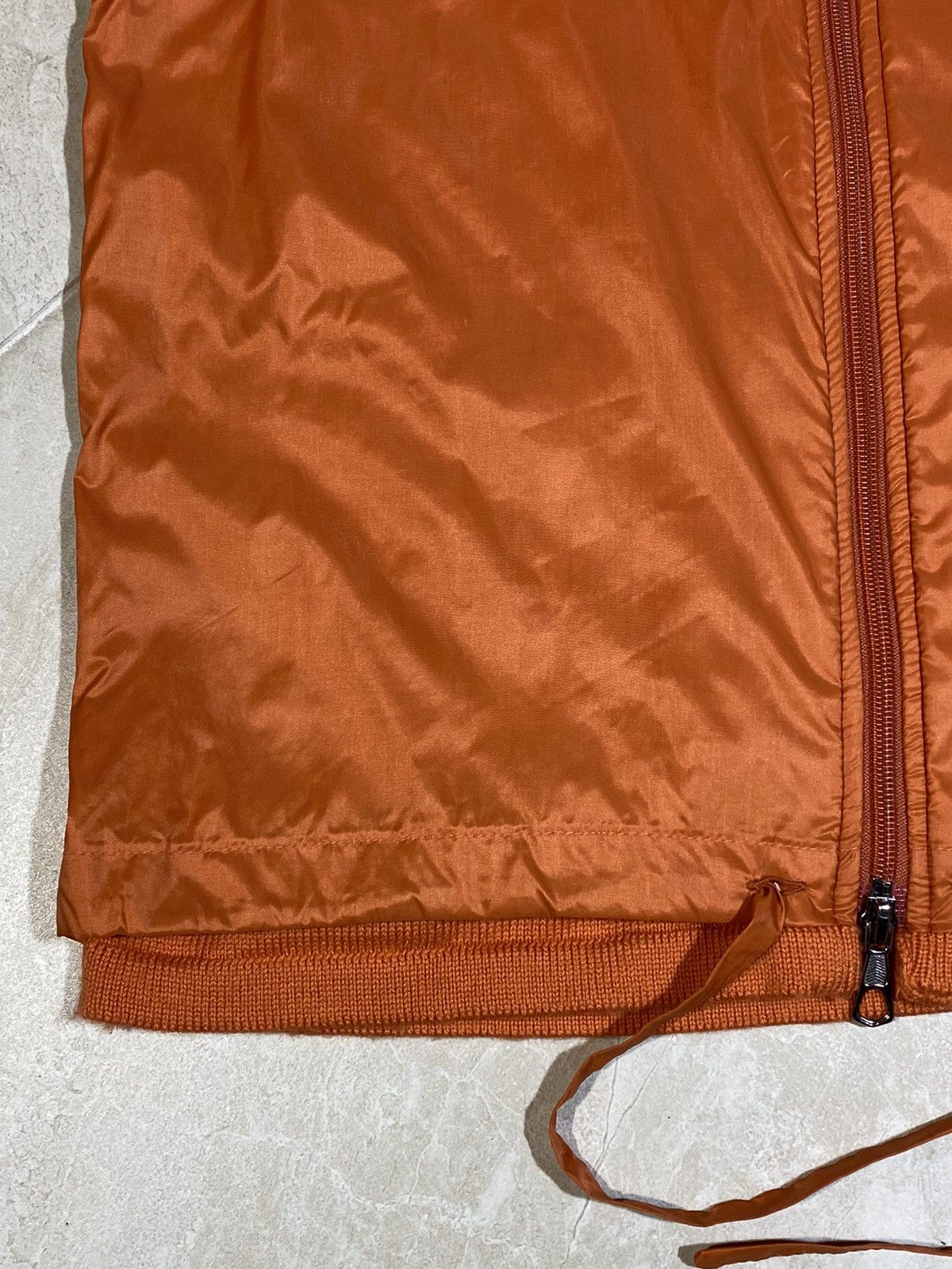 Moncler × Vintage Vintage Moncler Orange Nylon Knit Vest Size L / US 10 / IT 46 - 9 Thumbnail