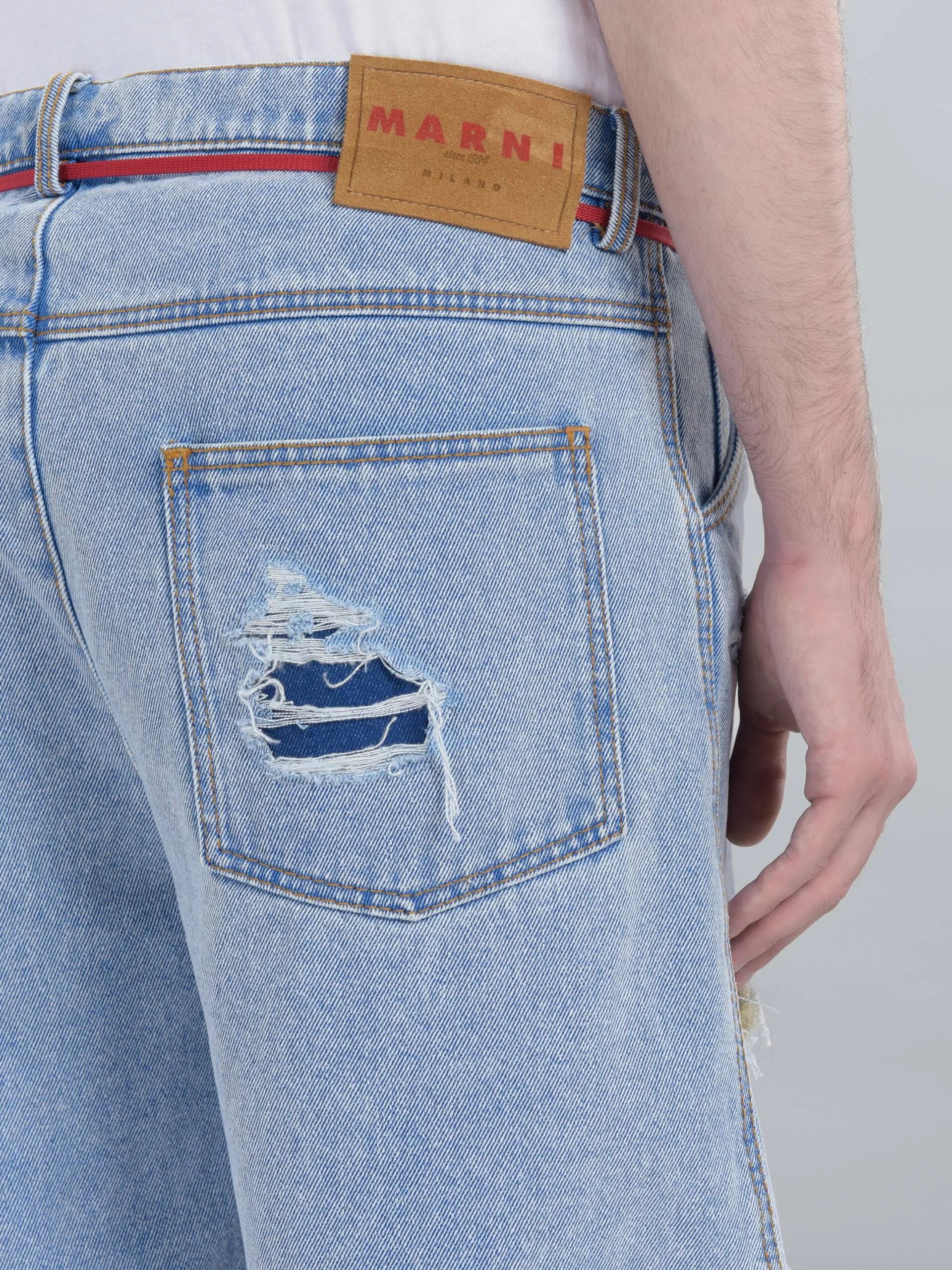 Marni o1srvl11e0724 Denim Shorts in Blue Size US 36 / EU 52 - 5 Thumbnail