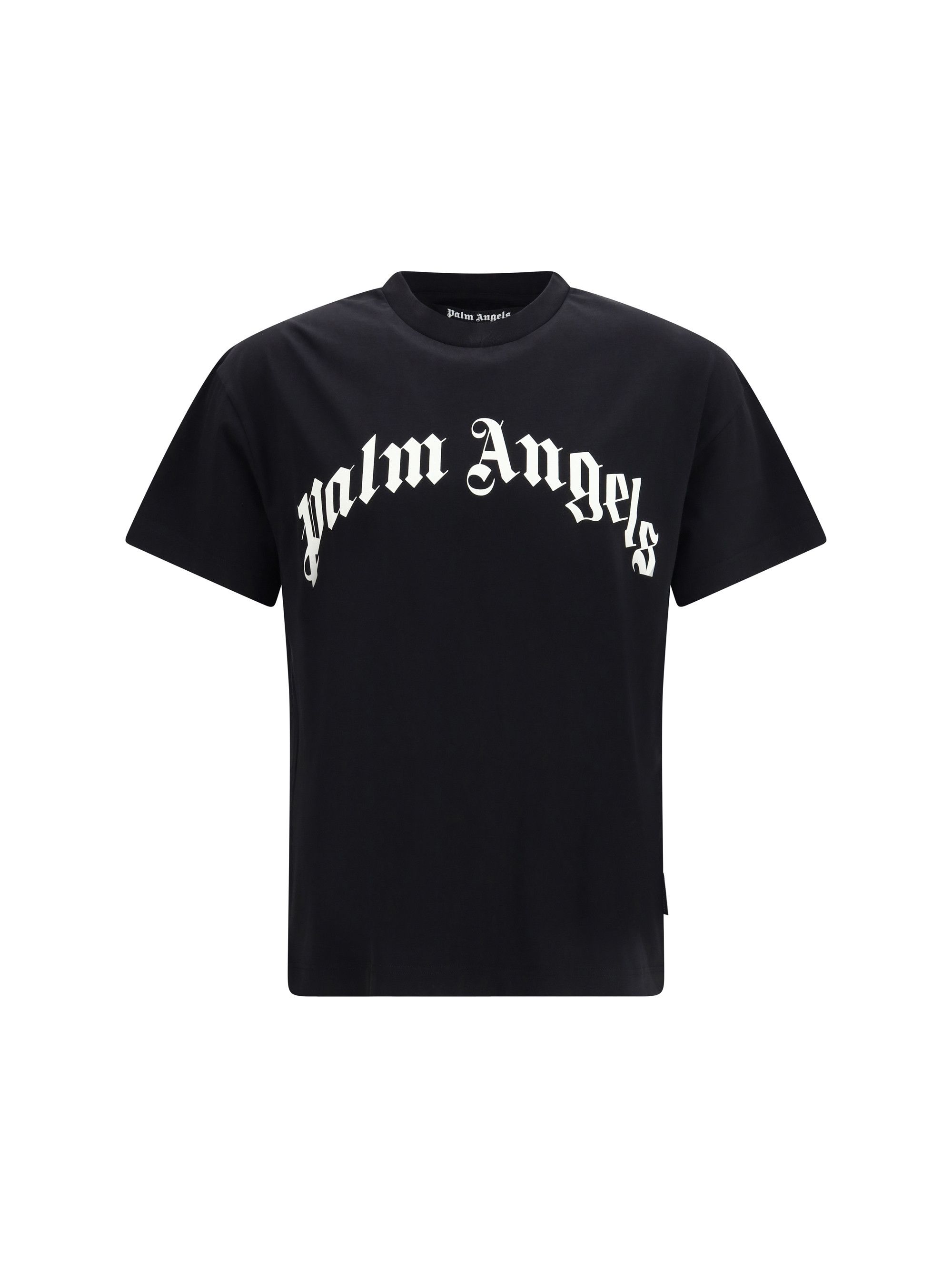 Palm Angels Curved logo cotton T-shirt Size US S / EU 44-46 / 1 - 1 Thumbnail
