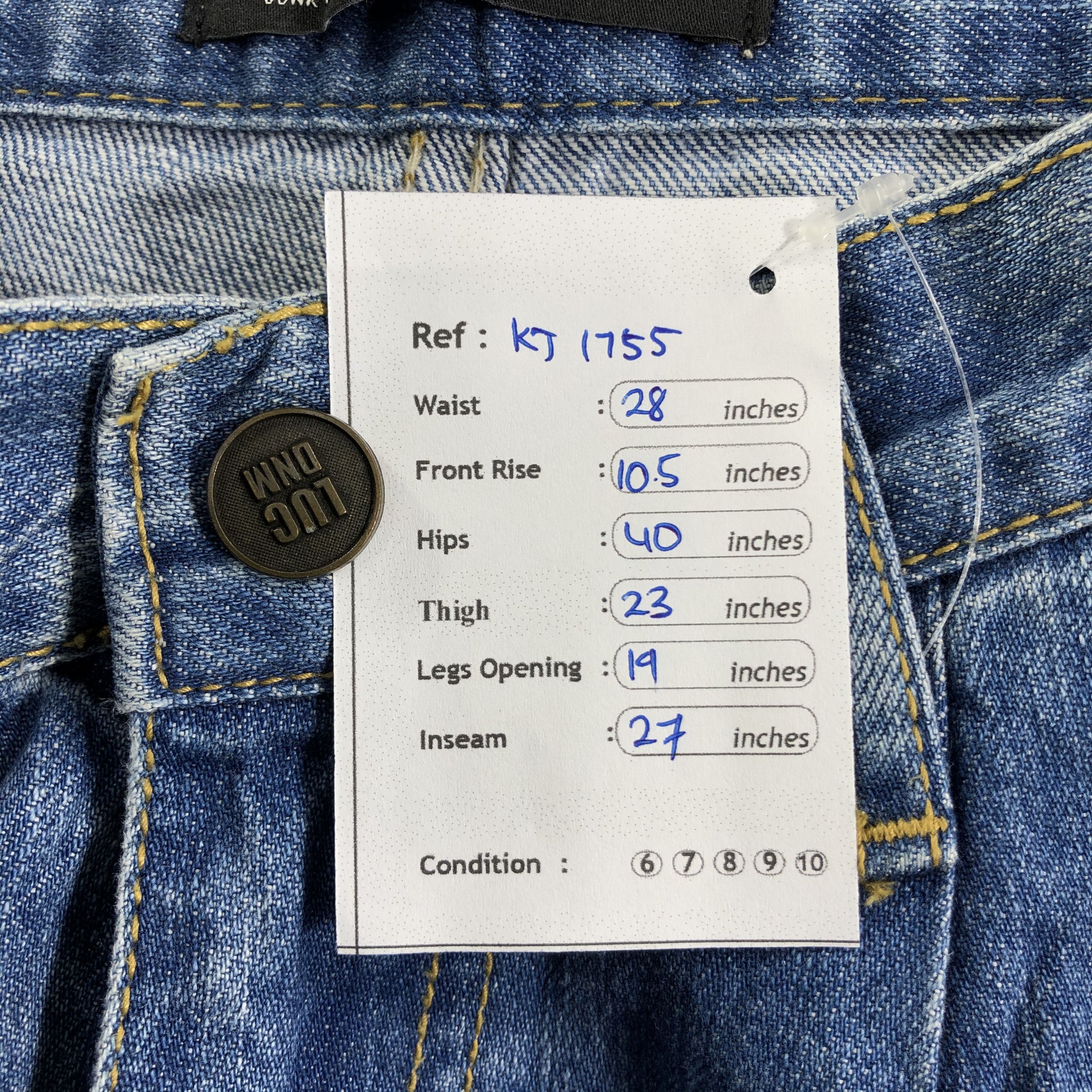 Japanese Brand Japanese Brand LUCDNM Jeans Blue Baggy Denim KJ1755 Size 28" / US 6 / IT 42 - 12 Thumbnail
