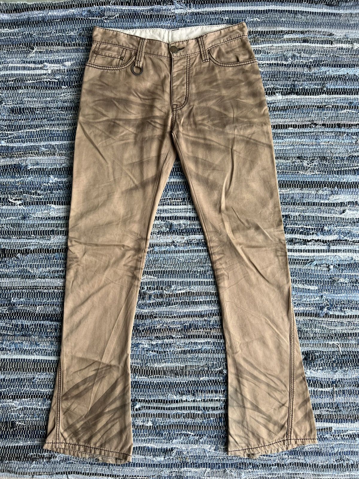BUFFALO BOBS SUPER FLARE Y2K Buffalo Bobs Muddy Faded Boot Cut Pants Size US 31 - 3 Thumbnail