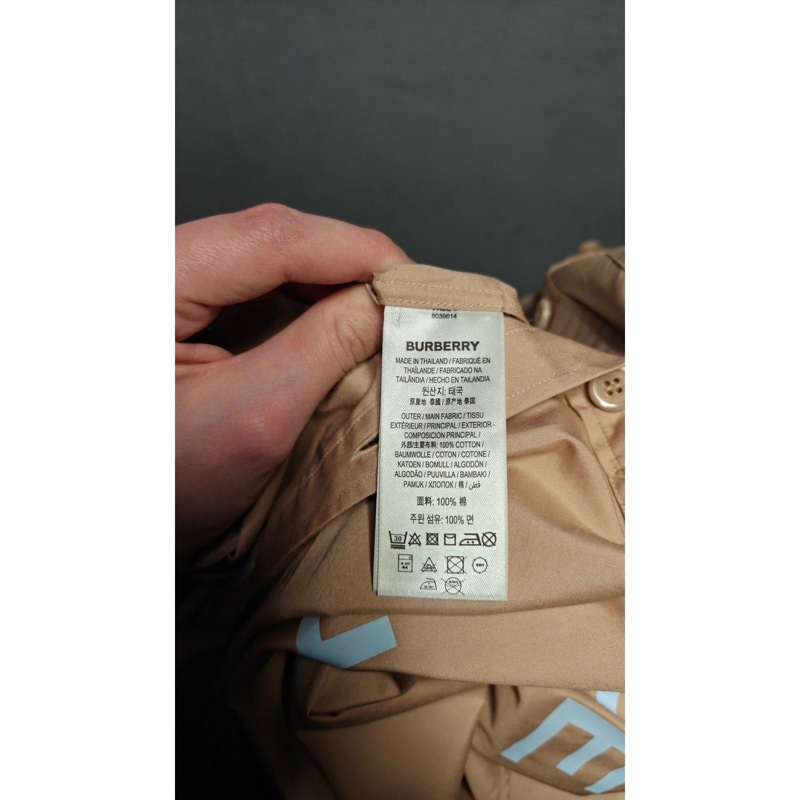 Burberry Burberry Brown Cotton Shirt Dress - UK 8 / S Size S / US 4 / IT 40 - 6 Thumbnail