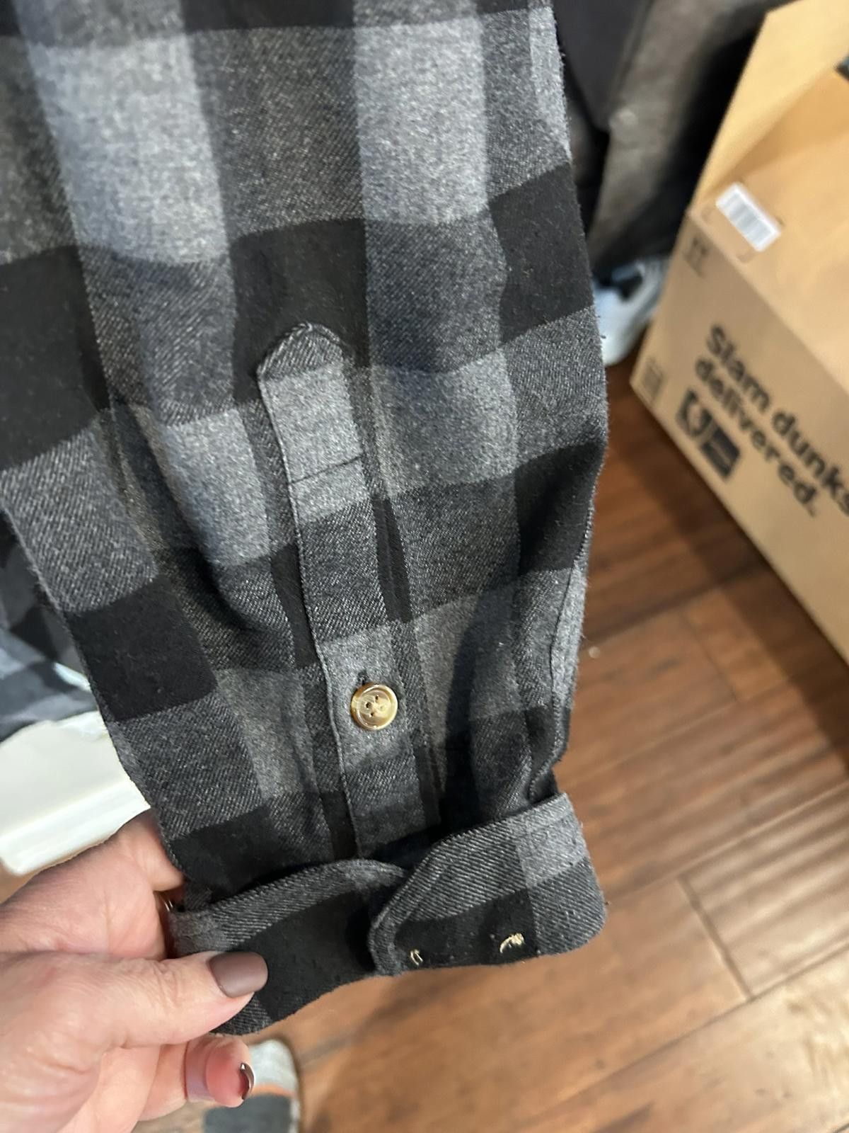Other Men's Black and Gray Checkered Flannel Shirt 3XL Size US XXL / EU 58 / 5 - 3 Thumbnail