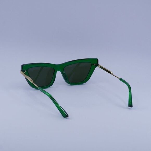 Bottega Veneta Bottega Veneta BV1241S 003 Sunglasses Green/Gold Cat Eye Size ONE SIZE - 7 Thumbnail