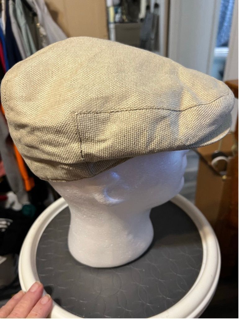 Vintage Men's Golf Italia Beige Ivy Flat Cap Size 30 - 4 Thumbnail