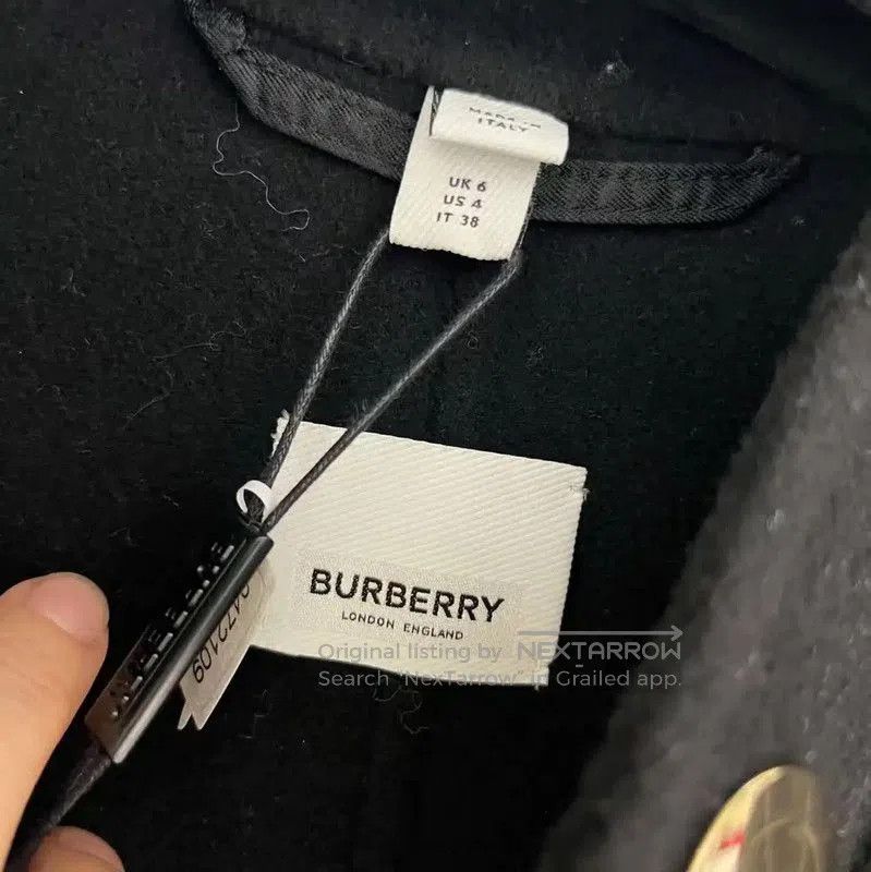 Burberry Burberry Women's Black Wool Mid-Length Coat. Size L / US 10 / IT 46 - 6 Thumbnail