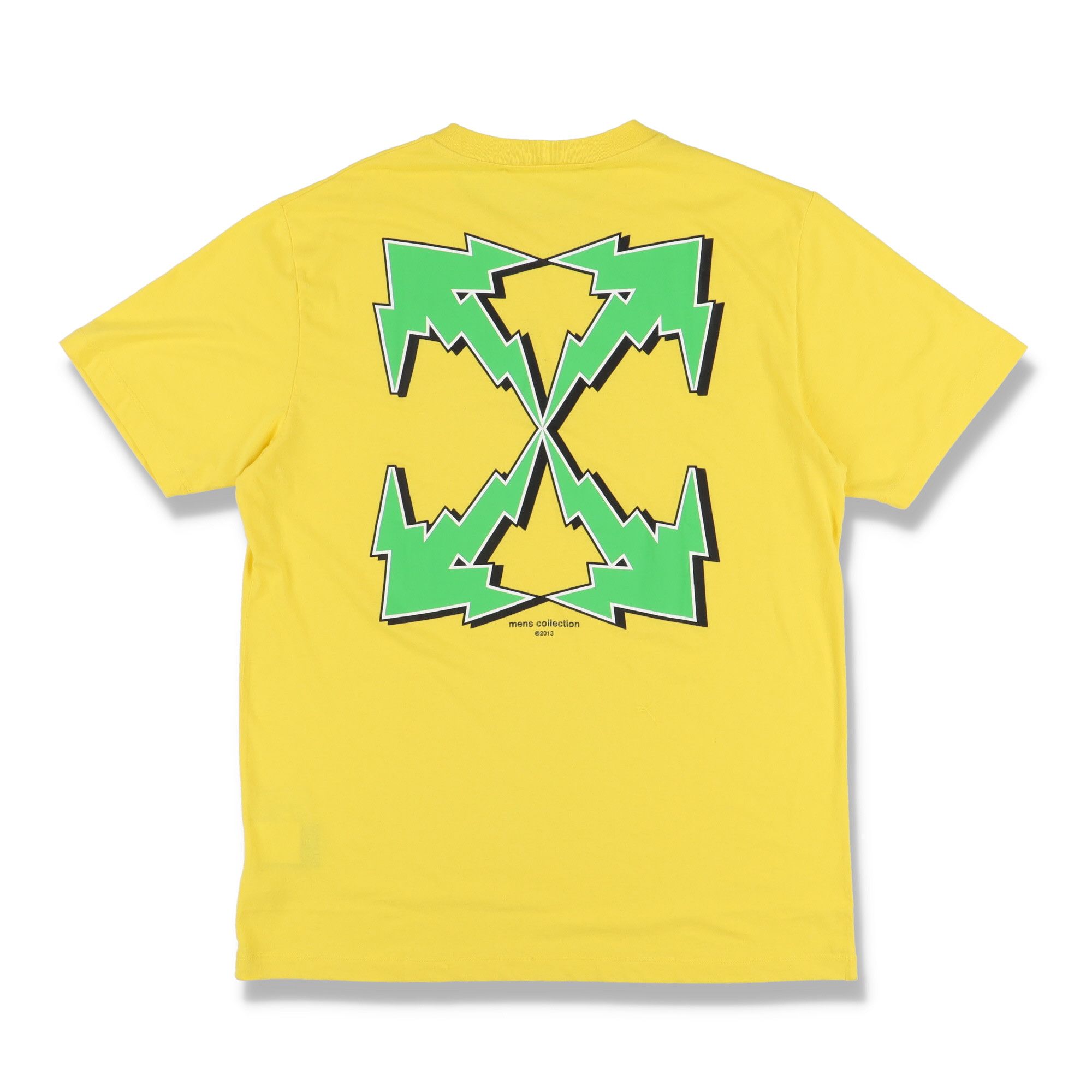 Off-White Yellow Lighting Bolt Arrows Logo T-Shirt Size US M / EU 48-50 / 2 - 1 Thumbnail