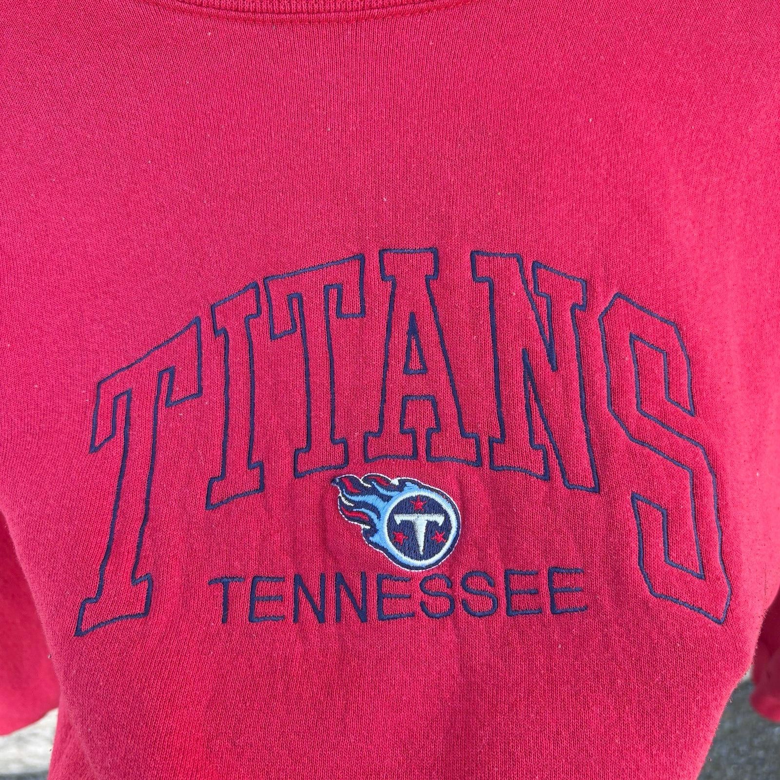 Majestic Vintage 90s Tennessee titans red crewneck Size US XL / EU 56 / 4 - 2 Thumbnail