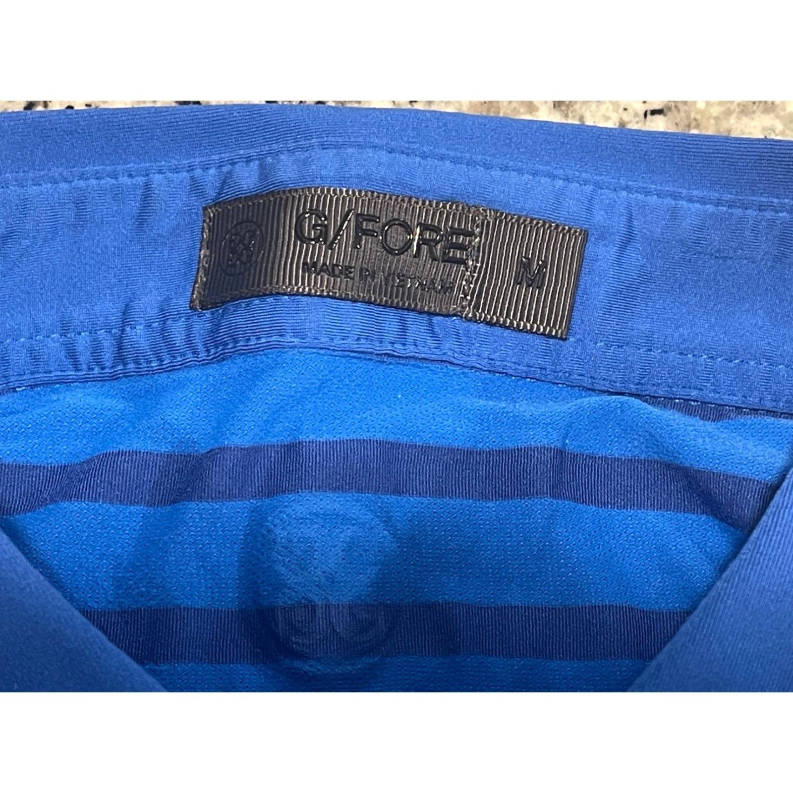 G/FORE G/FORE Polo Shirt Mens Blue Stripe Short Sleeve M Medium Size US M / EU 48-50 / 2 - 2 Thumbnail