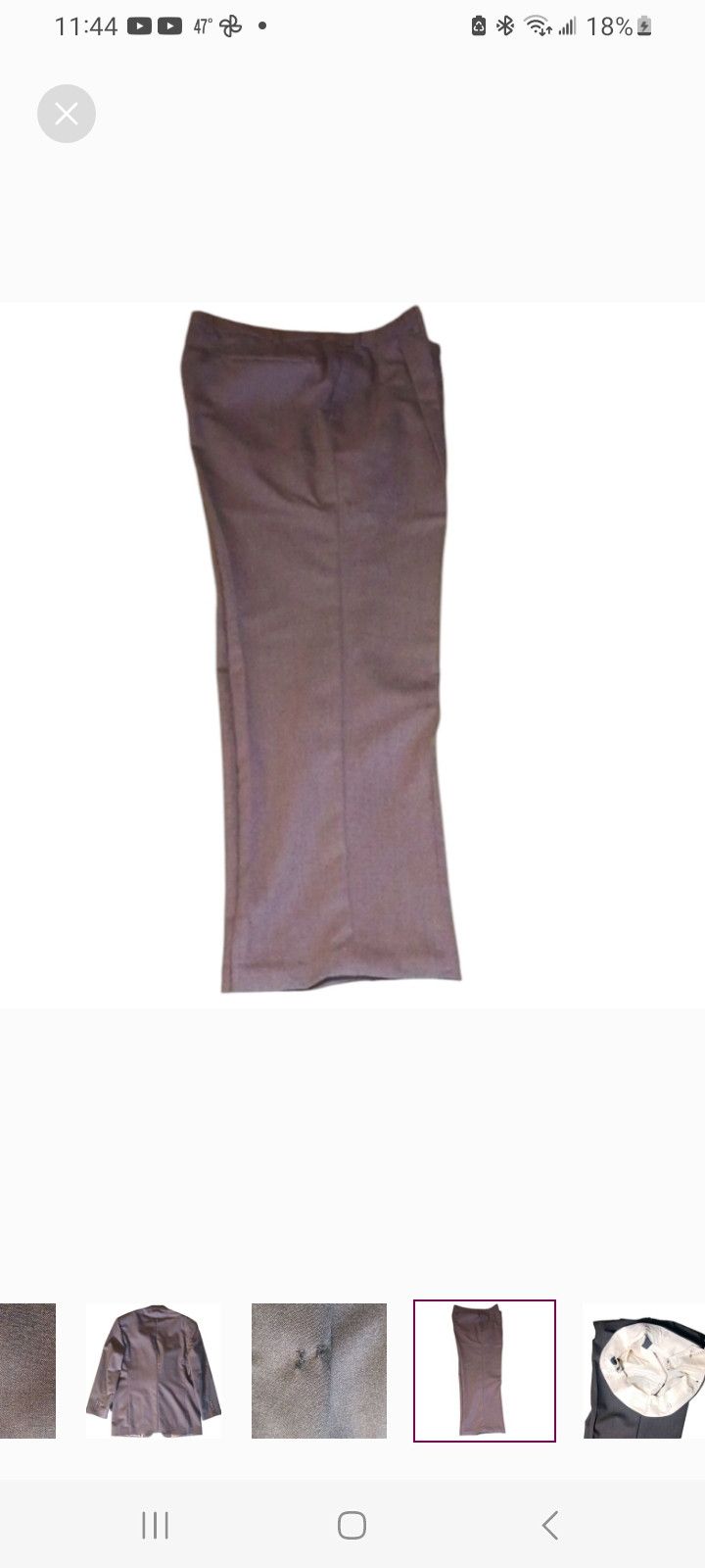 Bill Blass Vintage BILL BLASS SUIT-Grey Tailored via BELK Size 42R - 8 Thumbnail