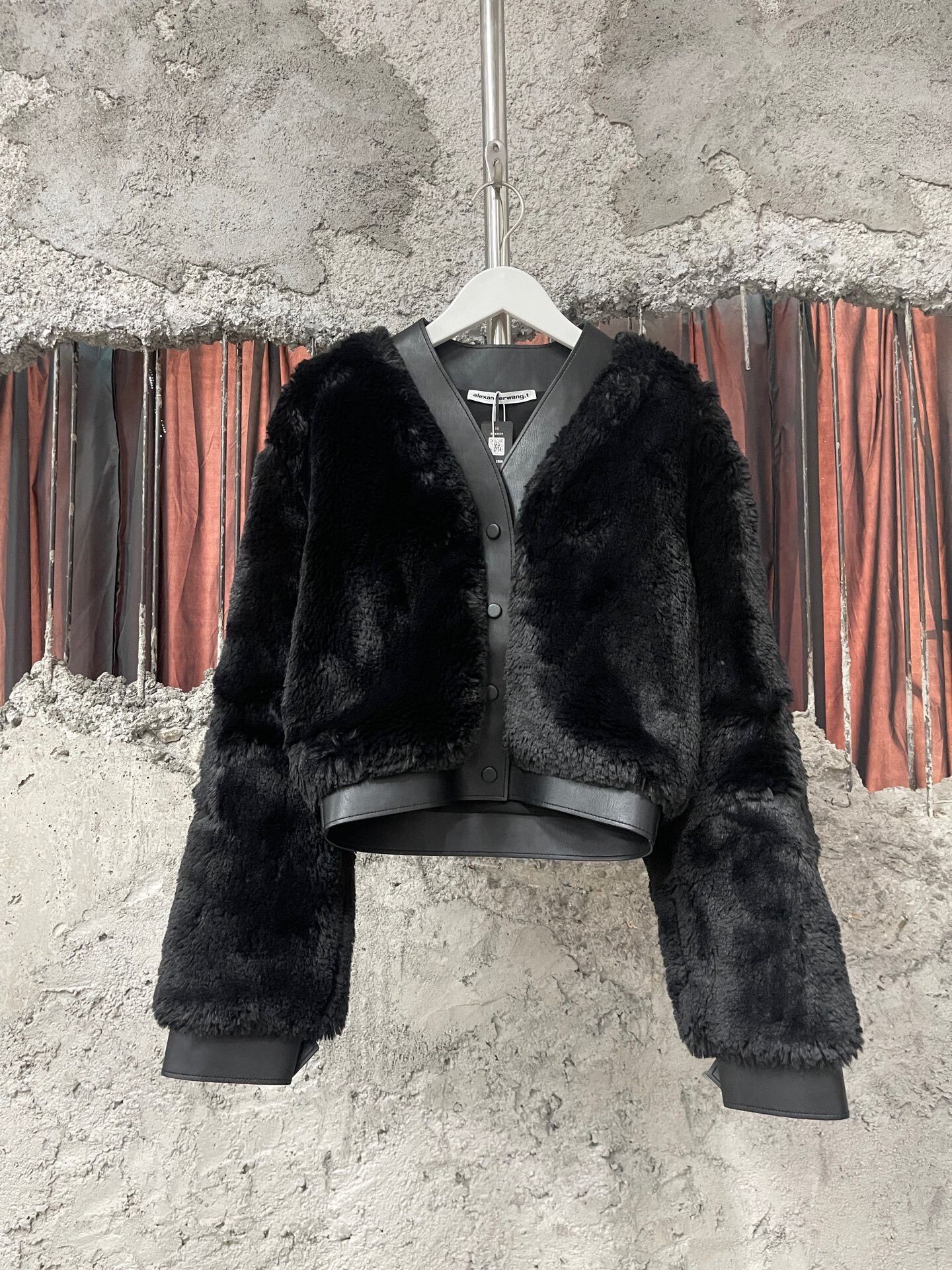 Alexander Wang black fur jacket by Alexander Wang Size S / US 4 / IT 40 - 1 Thumbnail