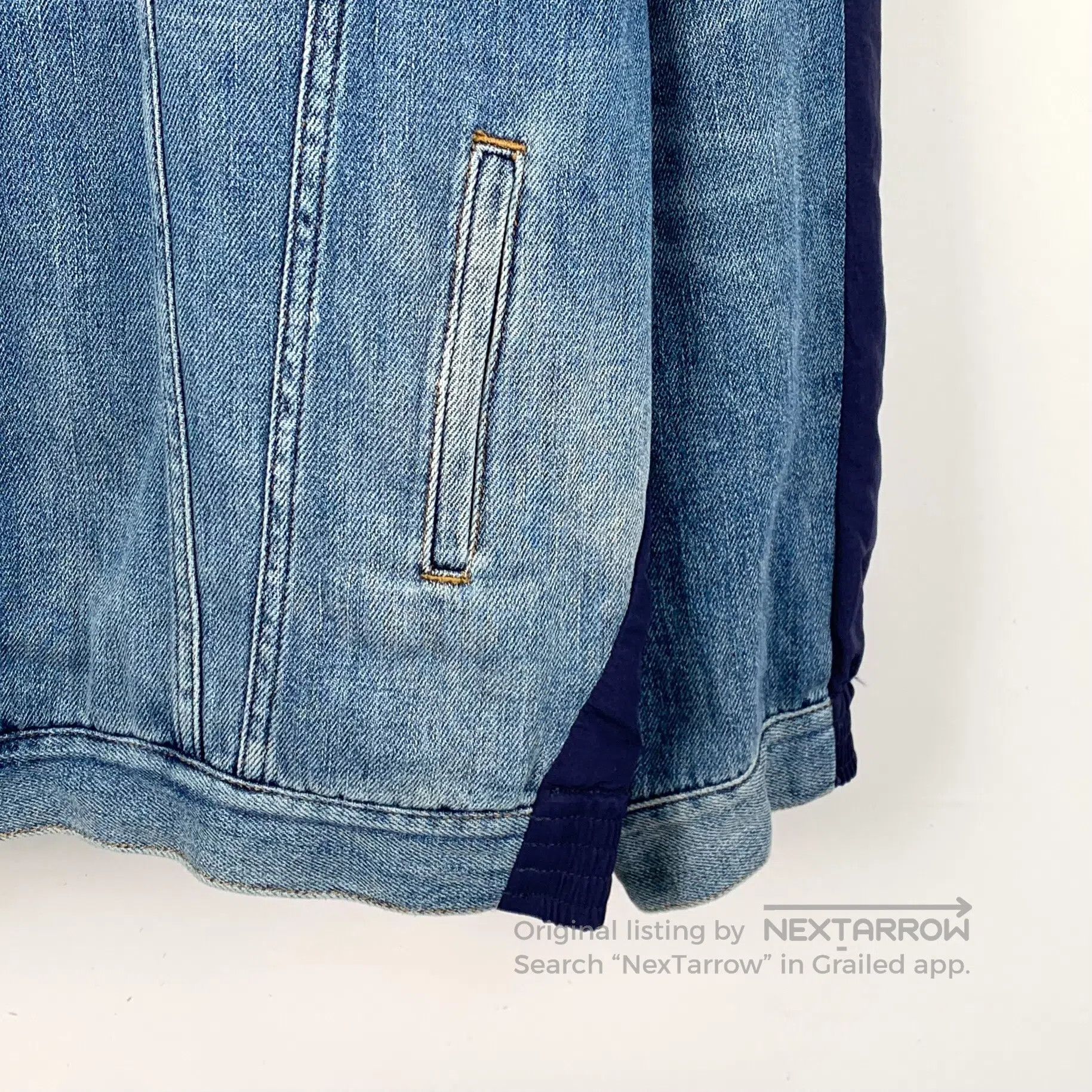 Balenciaga Balenciaga Blue Washed Distressed Cotton Collared Single B Size US M / EU 48-50 / 2 - 4 Thumbnail