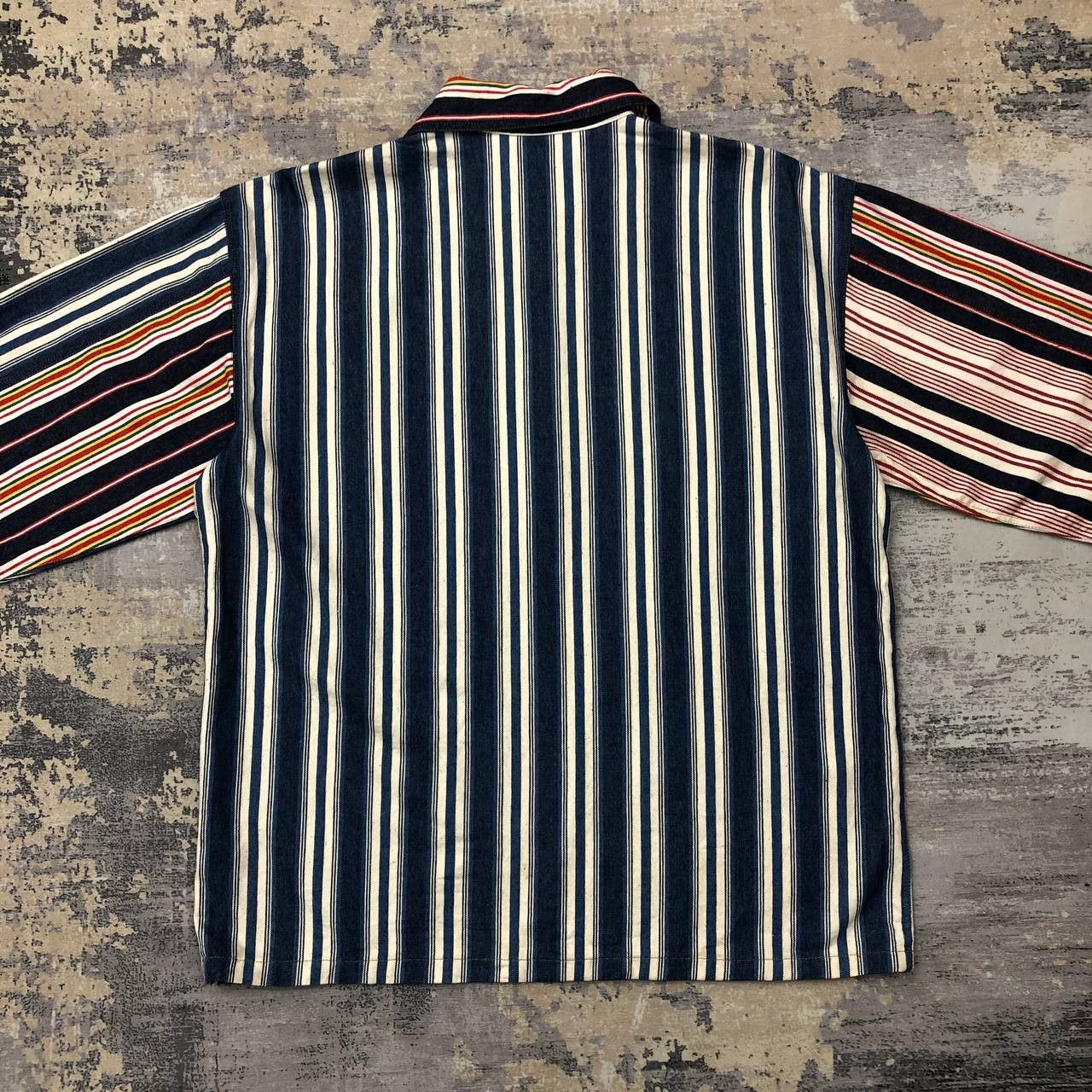 Vintage Y397 RARE VTG JAPAN STRIPED DENIM JACKET Size US M / EU 48-50 / 2 - 2 Thumbnail
