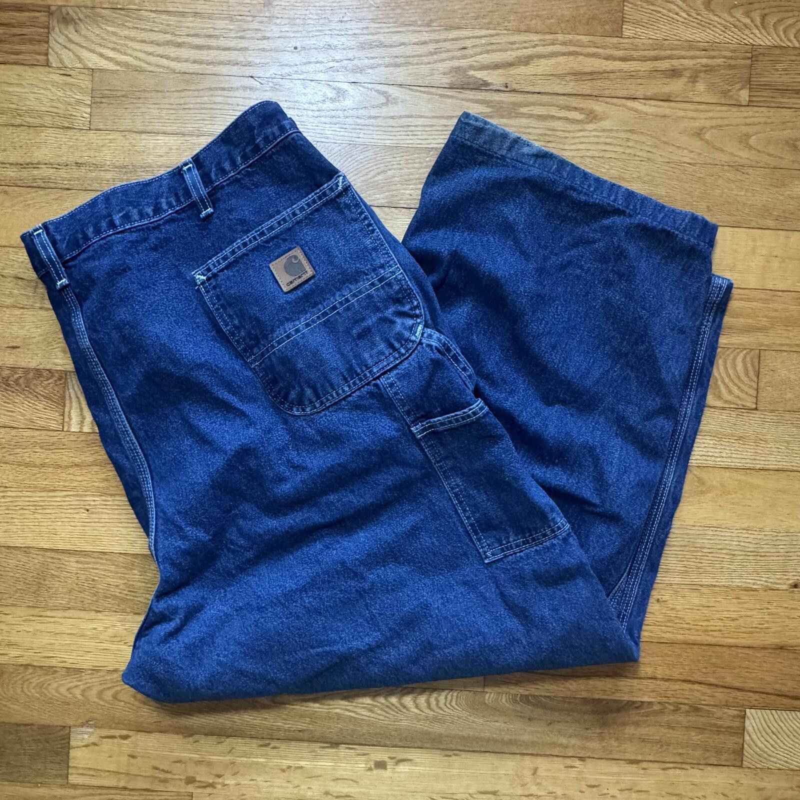 Carhartt Carhartt Men's 44X26 Blue Denim Work Pants Size US 44 / EU 60 - 1 Thumbnail
