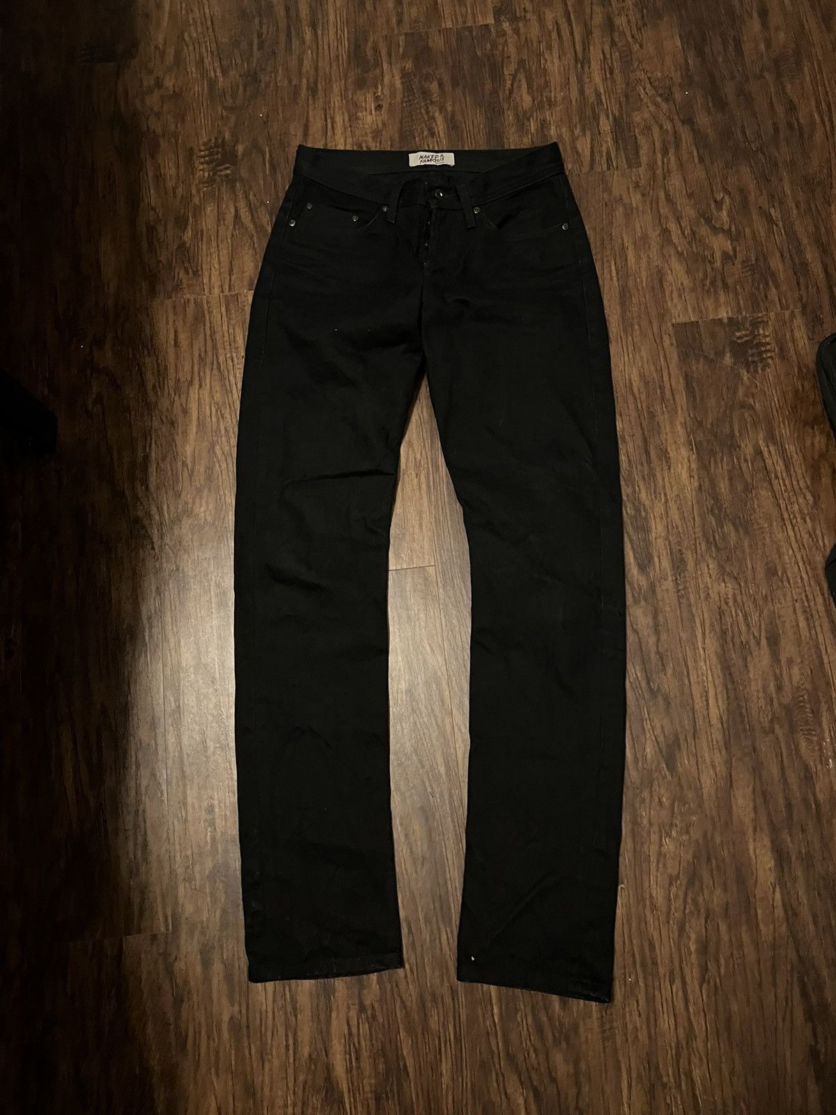 Naked & Famous Naked and Famous Solid Black Selvedge Jeans 30 31 Size US 31 - 1 Thumbnail