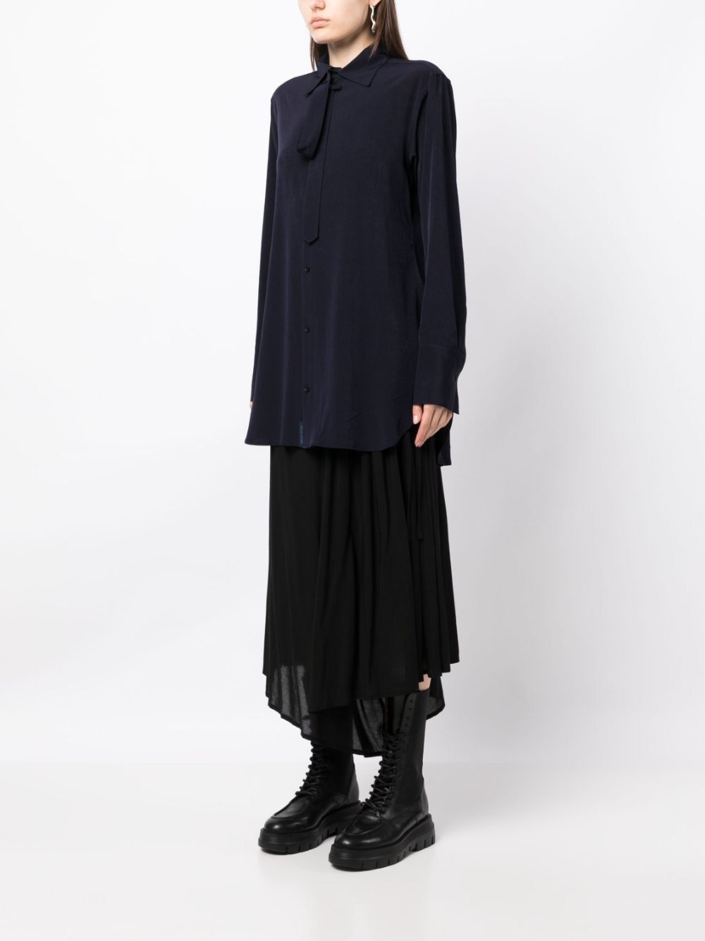 Yohji Yamamoto YOHJI YAMAMOTO Lace Fastening Blouse Size S / US 4 / IT 40 - 7 Thumbnail
