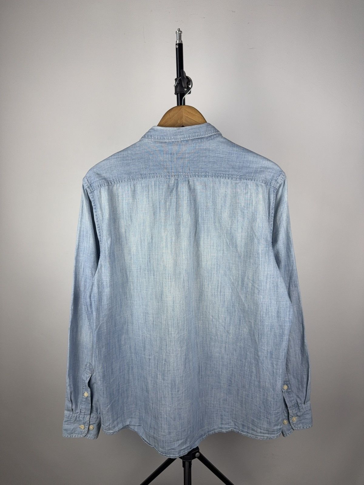 Lee Western Lee Light Denim Button-Down Shirt Vintage Style Size US XL / EU 56 / 4 - 10 Thumbnail
