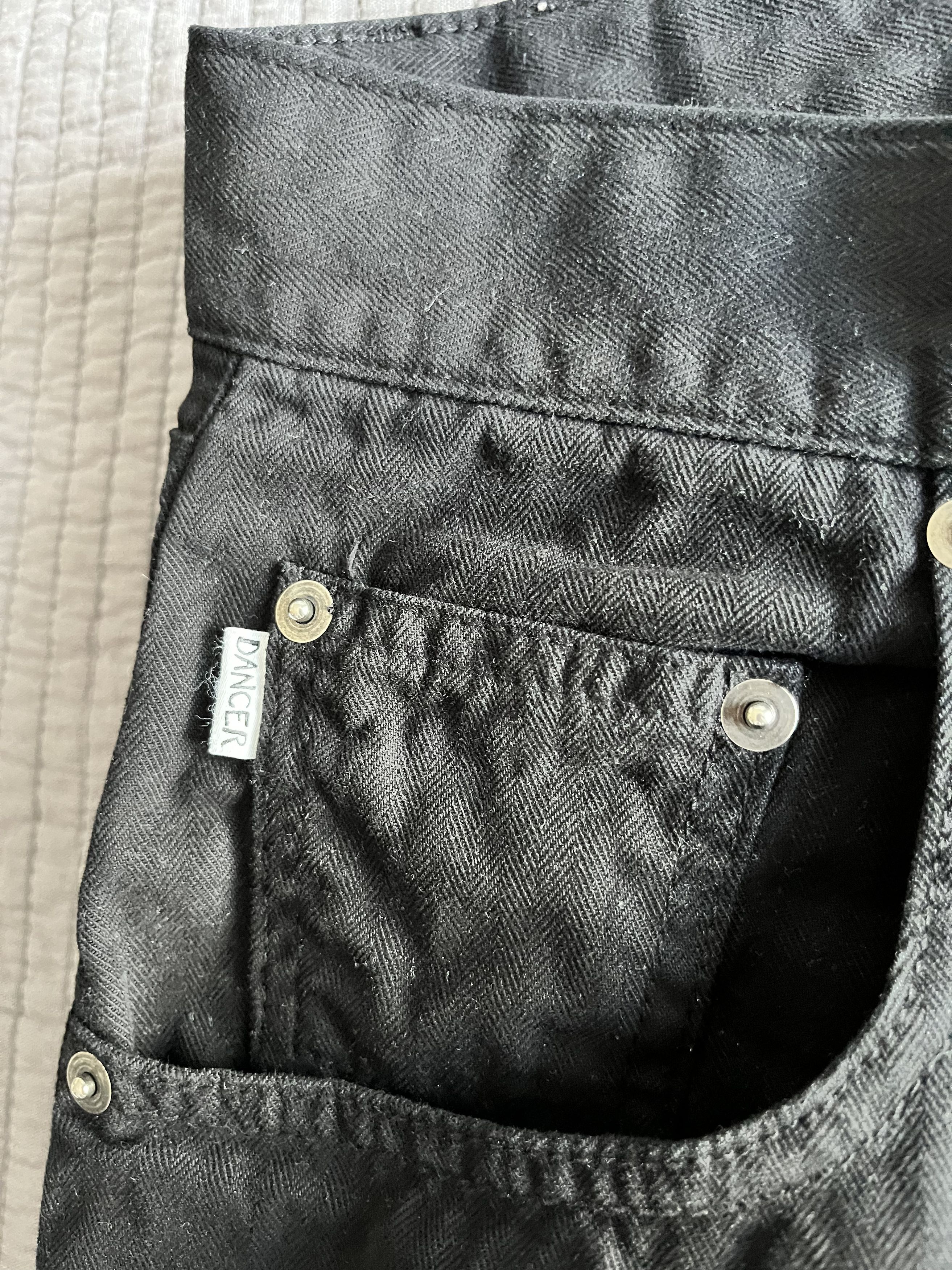 CHCM Dancer Herringbone Black 5-Pocket Jeans Size US 36 / EU 52 - 4 Thumbnail