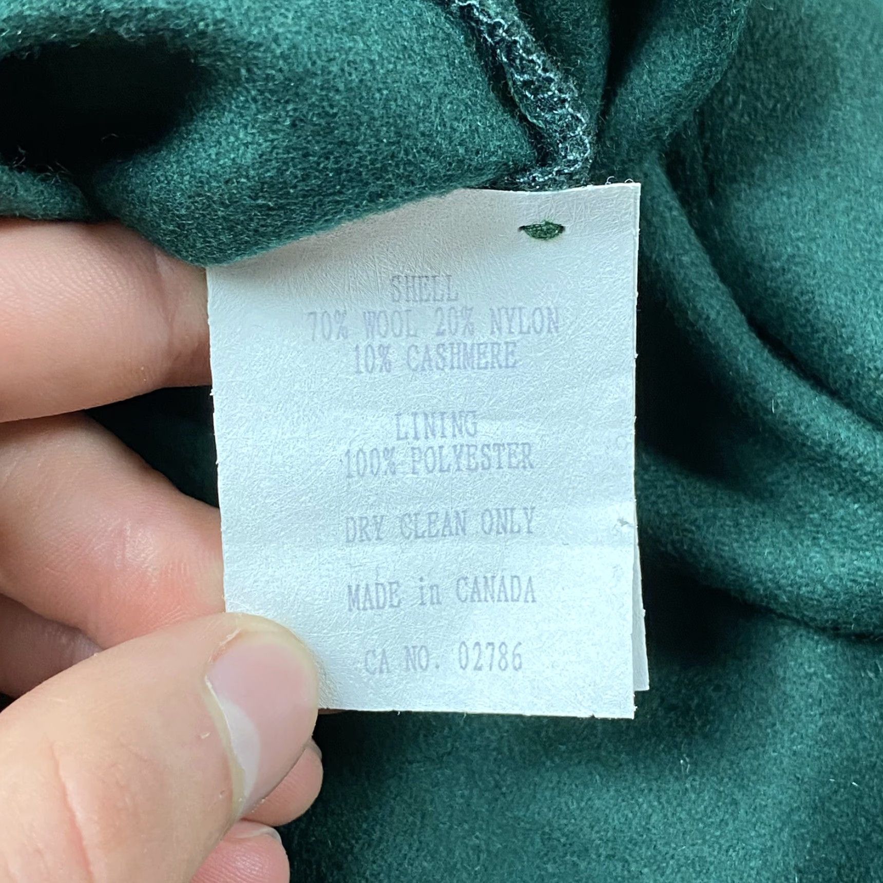 Vintage VINTAGE FLIC COMPOSE MENS COAT OVERCOAT Wool Blend Cashmere Flannel Shacket XL Green Button Mens XL Size US XL / EU 56 / 4 - 6 Thumbnail