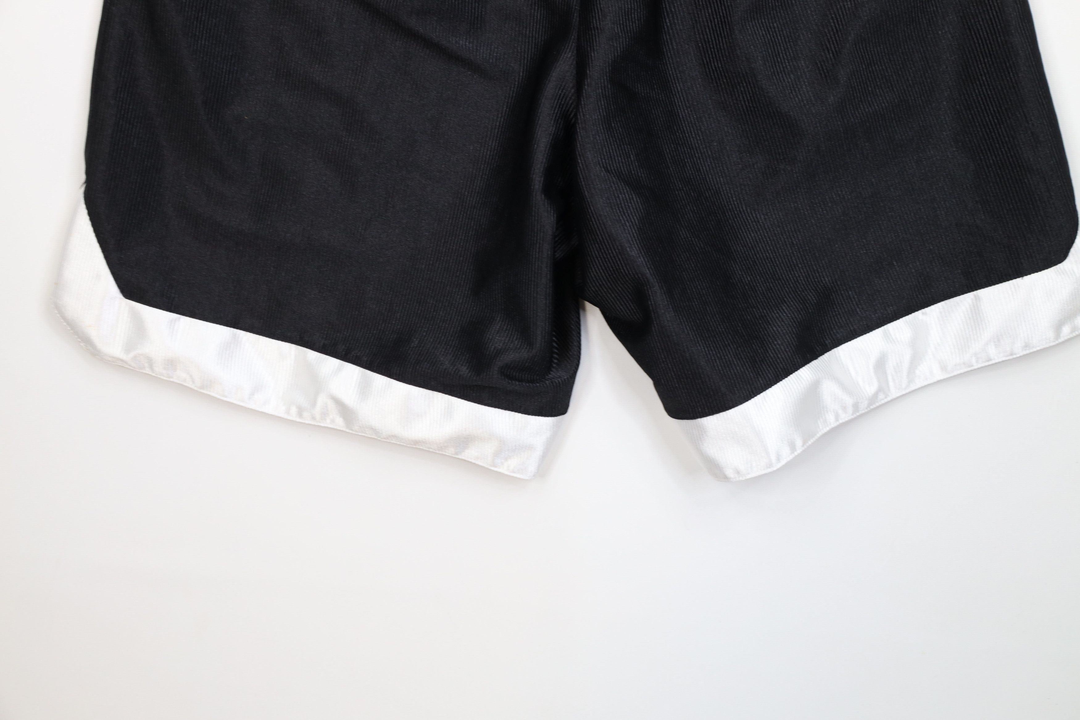 Nike Vintage 90s Nike Mini Swoosh Dazzle Basketball Shorts Black Size US 36 / EU 52 - 13 Thumbnail