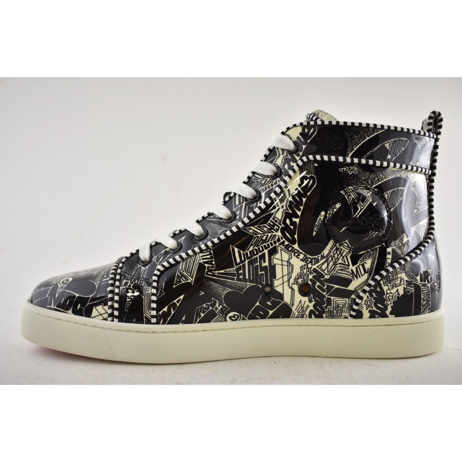 Christian Louboutin Men Louis Orlato Flat Patent Nicograf High Top Sneaker 44 11 Size US 11 / EU 44 - 8 Thumbnail
