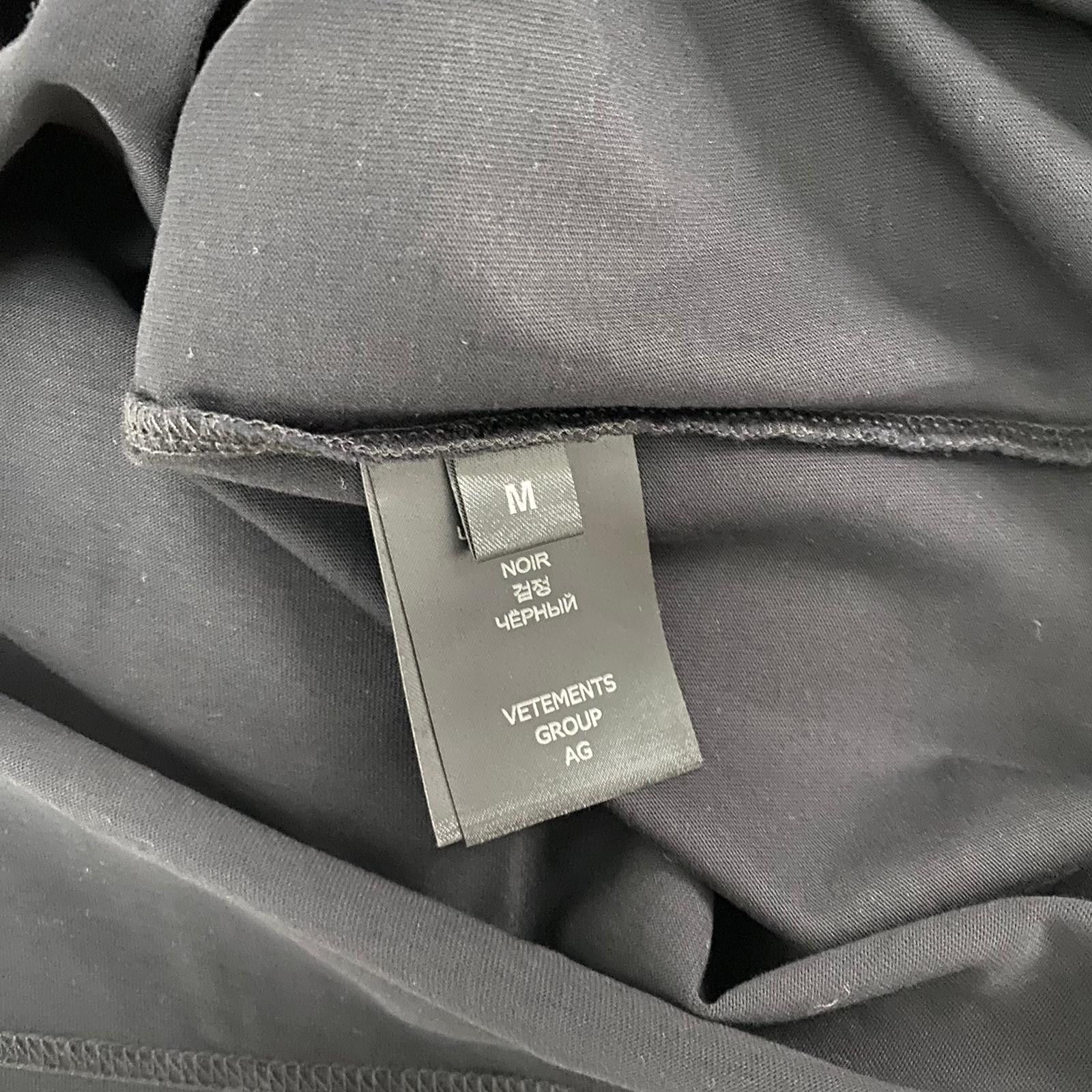 Vetements Black "Show You My Vetements" Logo Oversized T-Shirt Size M / US 6-8 / IT 42-44 - 7 Thumbnail